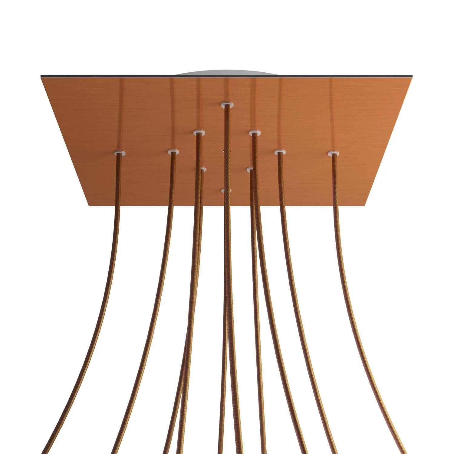 Pavillon XXL Rose-One carré, 400 mm avec 10 trous et 4 trous latéraux – Dibond cuivre satiné