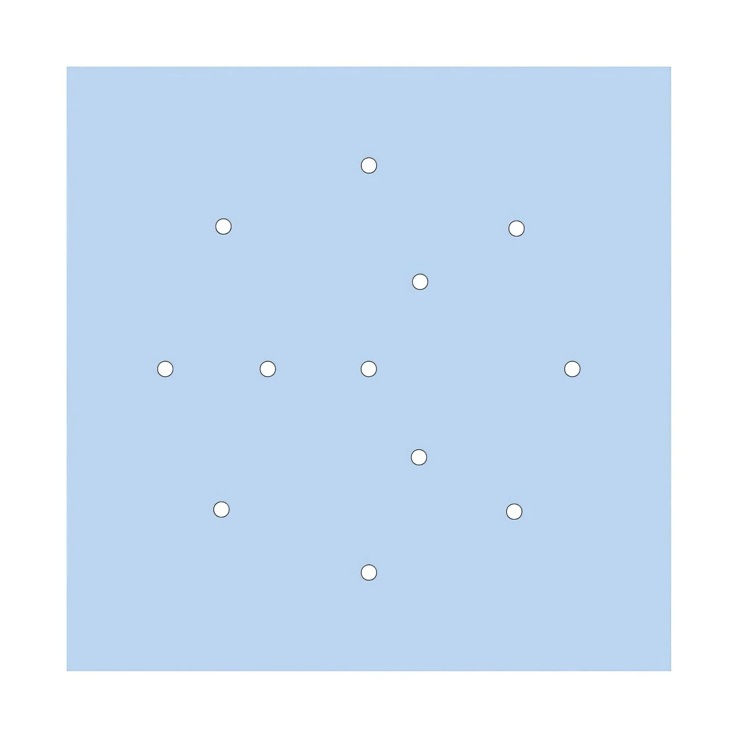 Pavillon XXL Rose-One carré, 400 mm avec 12 trous et 4 trous latéraux - Bleu bleuet - Image 3
