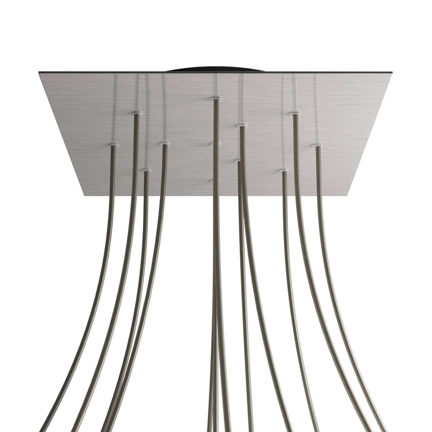 Pavillon XXL Rose-One carré, 400 mm avec 12 trous et 4 trous latéraux - Dibond Acier satiné - Image 8