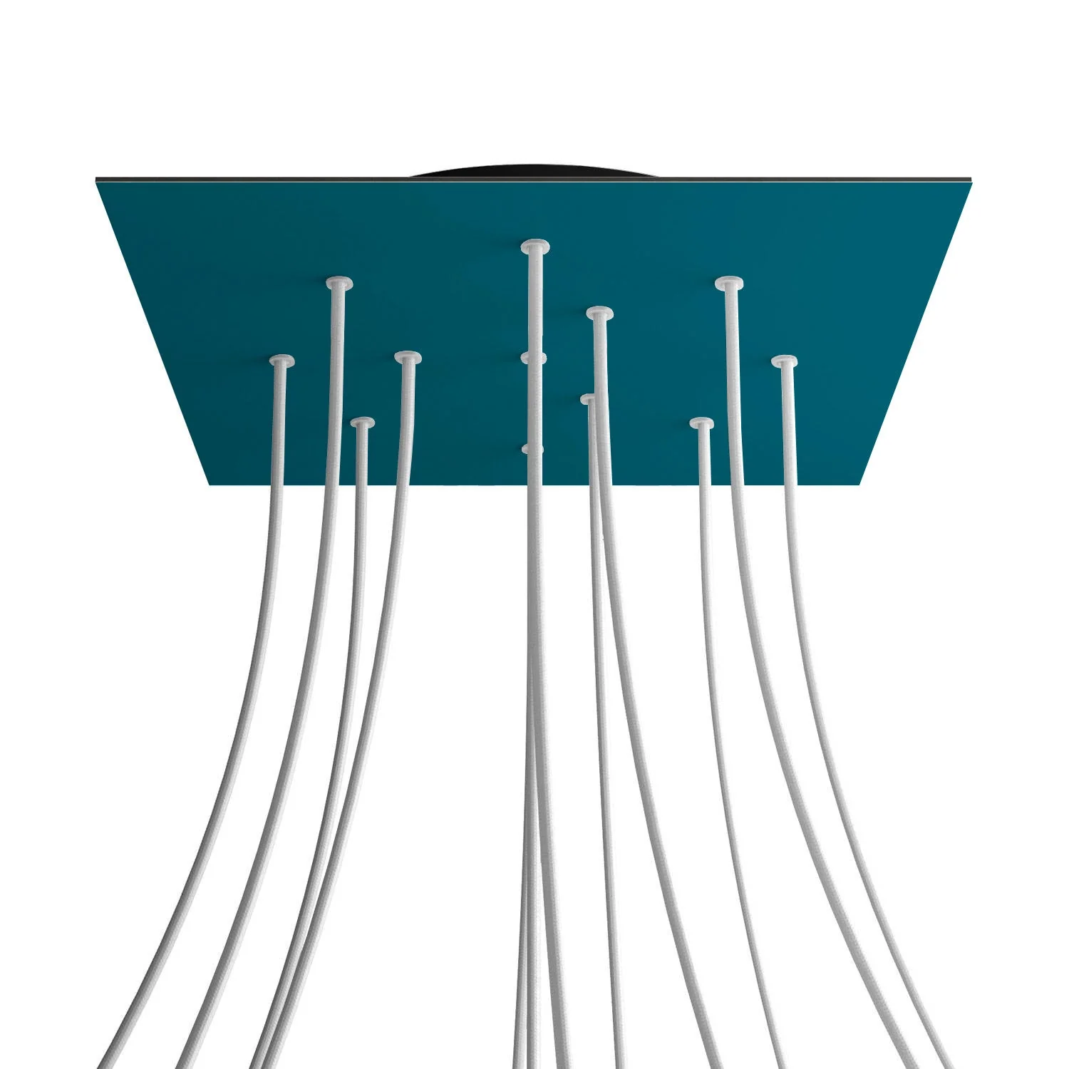Pavillon XXL Rose-One carré, 400 mm avec 12 trous et 4 trous latéraux - Pétrole - Image 8