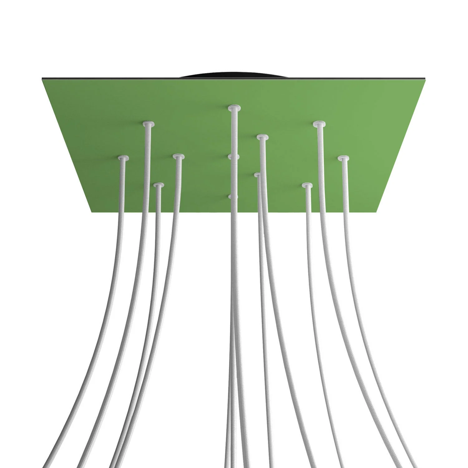 Pavillon XXL Rose-One carré, 400 mm avec 12 trous et 4 trous latéraux - Vert prairie - Image 8
