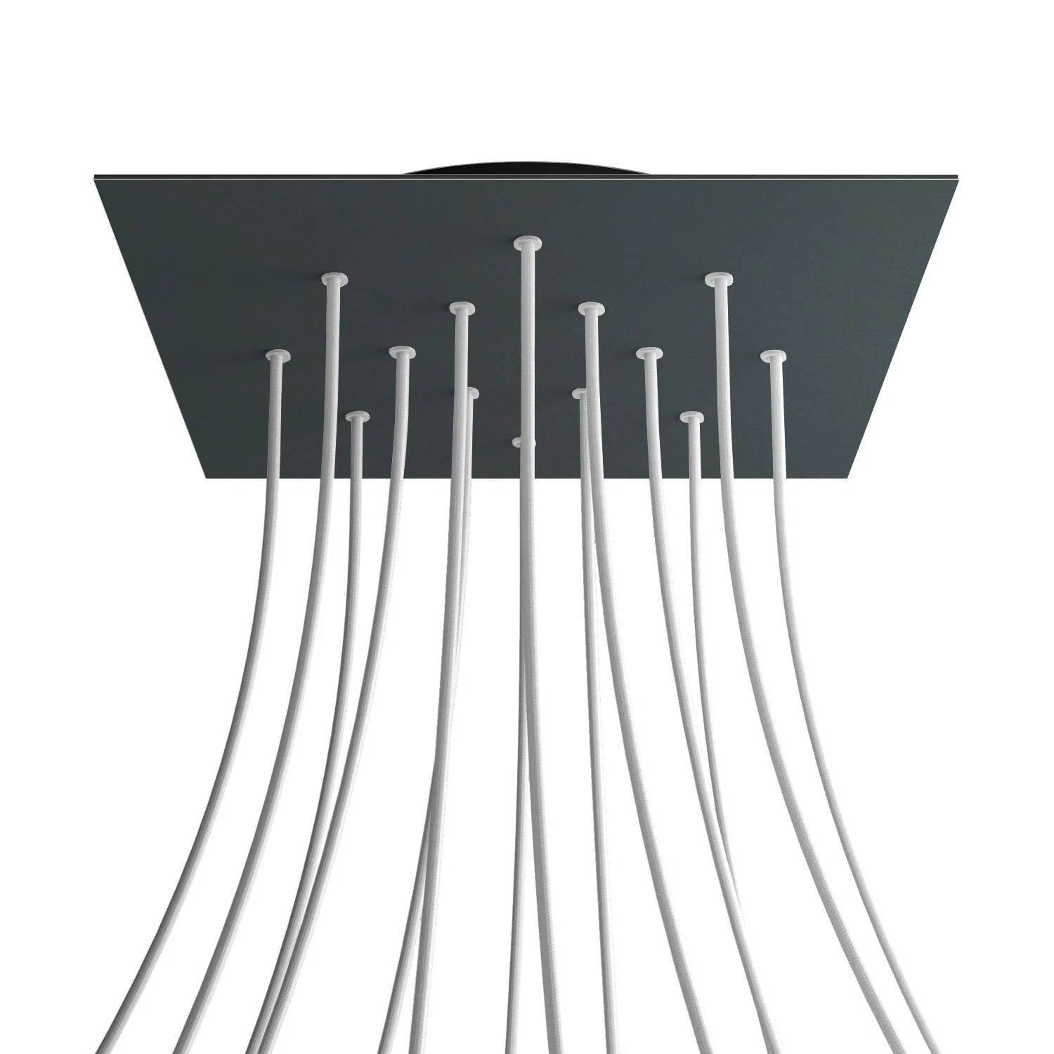Pavillon XXL Rose-One carré, 400 mm avec 14 trous et 4 trous latéraux - Anthracite - Image 8