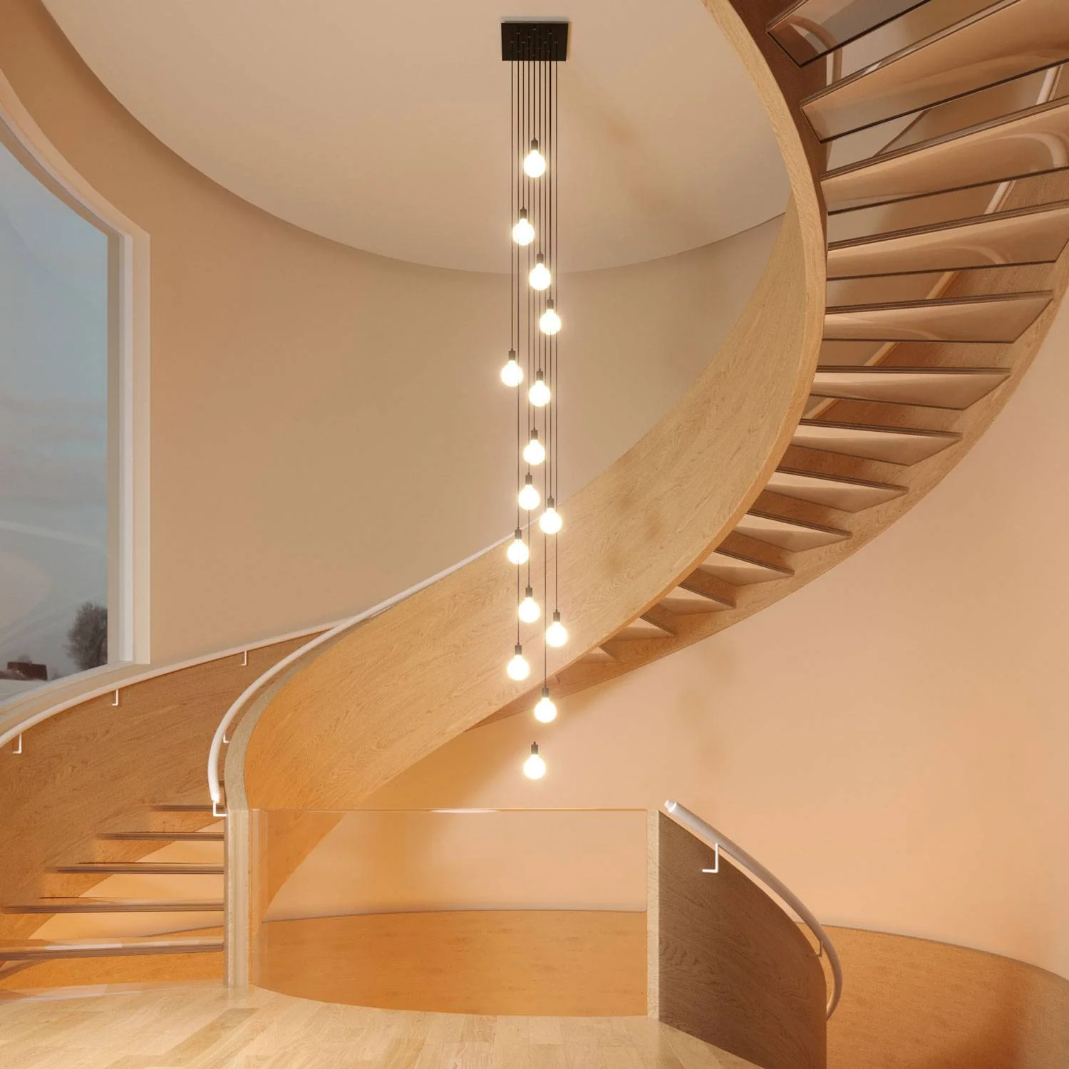 Pavillon XXL Rose-One carré, 400 mm avec 14 trous et 4 trous latéraux – Noir mat - Image 5