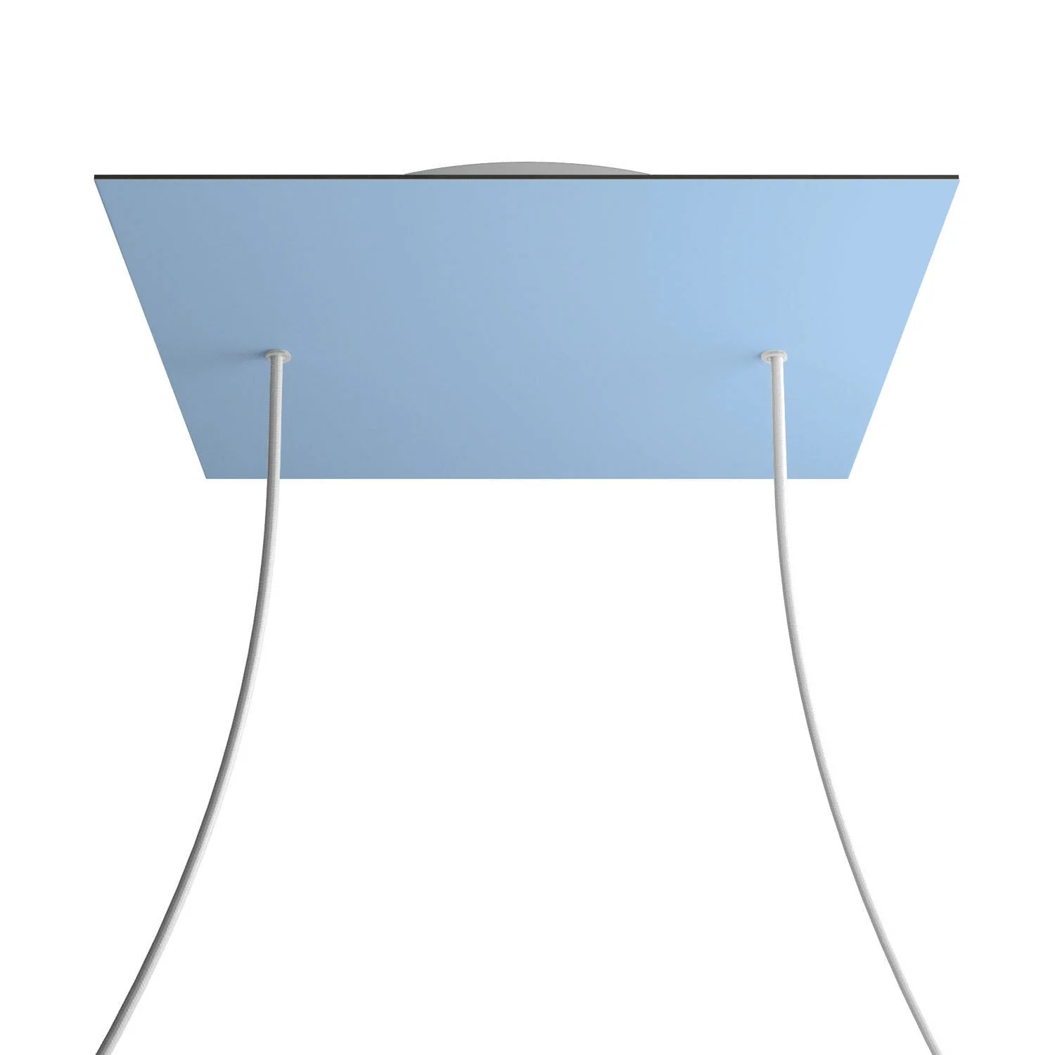 Pavillon XXL Rose-One carré, 400 mm avec 2 trous et 4 trous latéraux - Bleu bleu-gris.