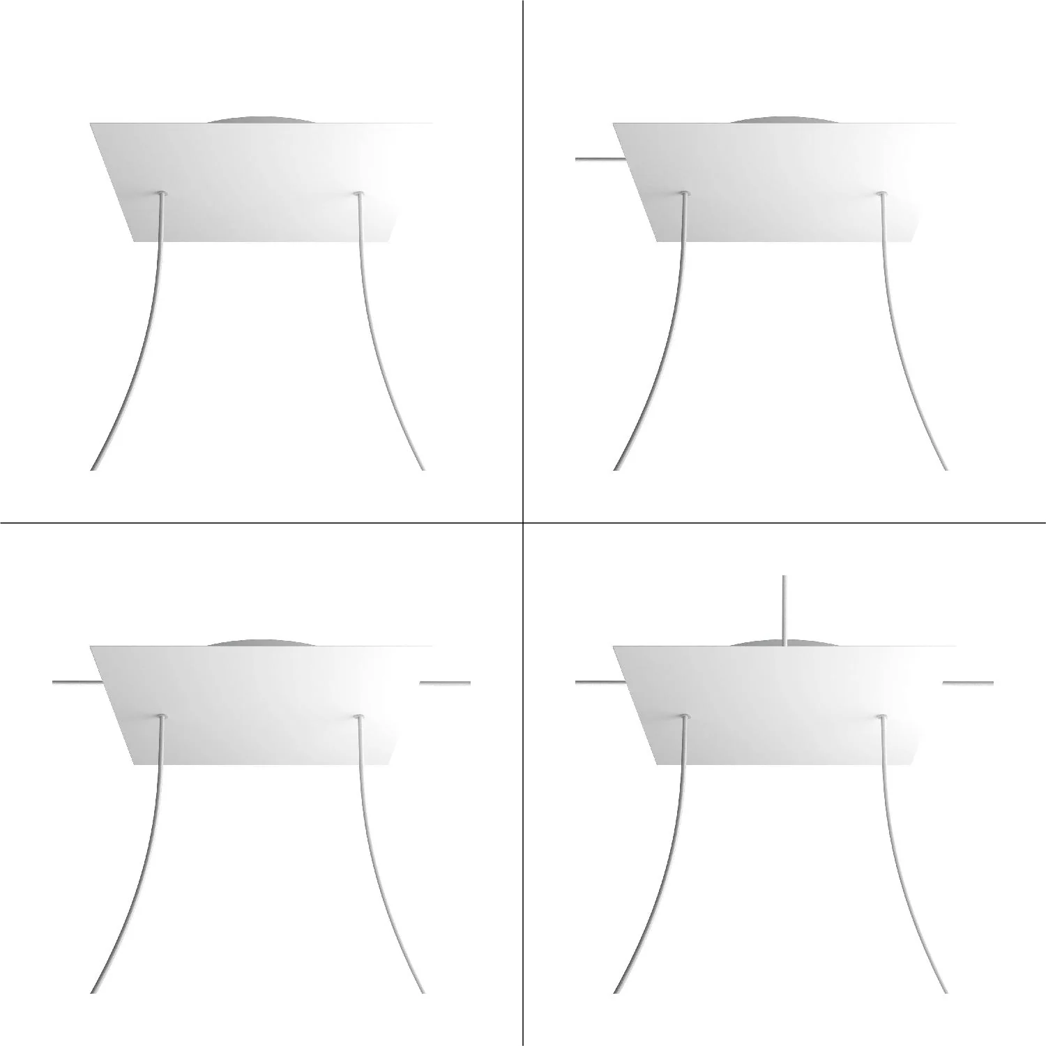 Pavillon XXL Rose-One carré, 400 mm avec 2 trous et 4 trous latéraux - Vert prairie - Image 4