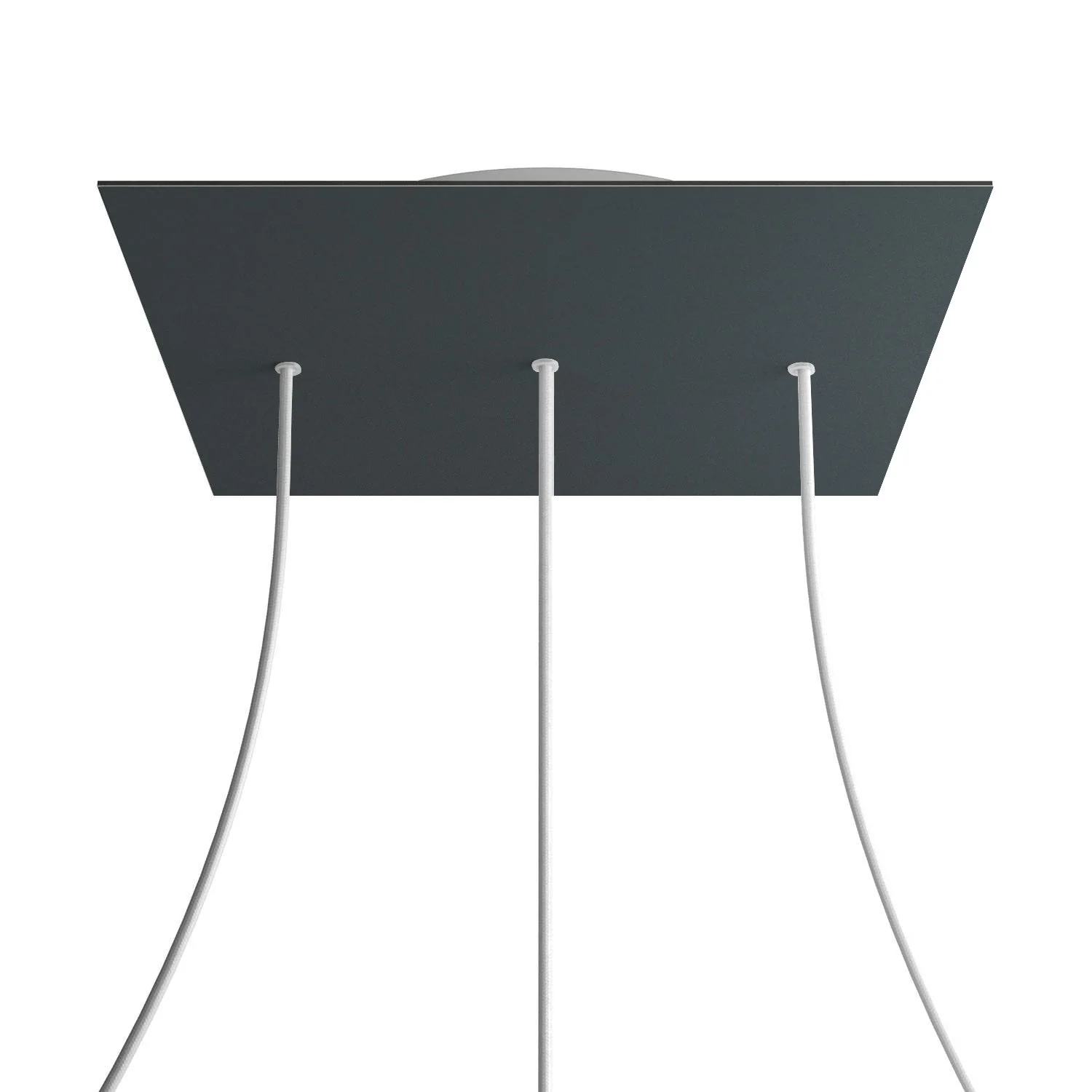 Pavillon XXL Rose-One carré, 400 mm avec 3 trous en ligne et 4 trous latéraux - Anthracite