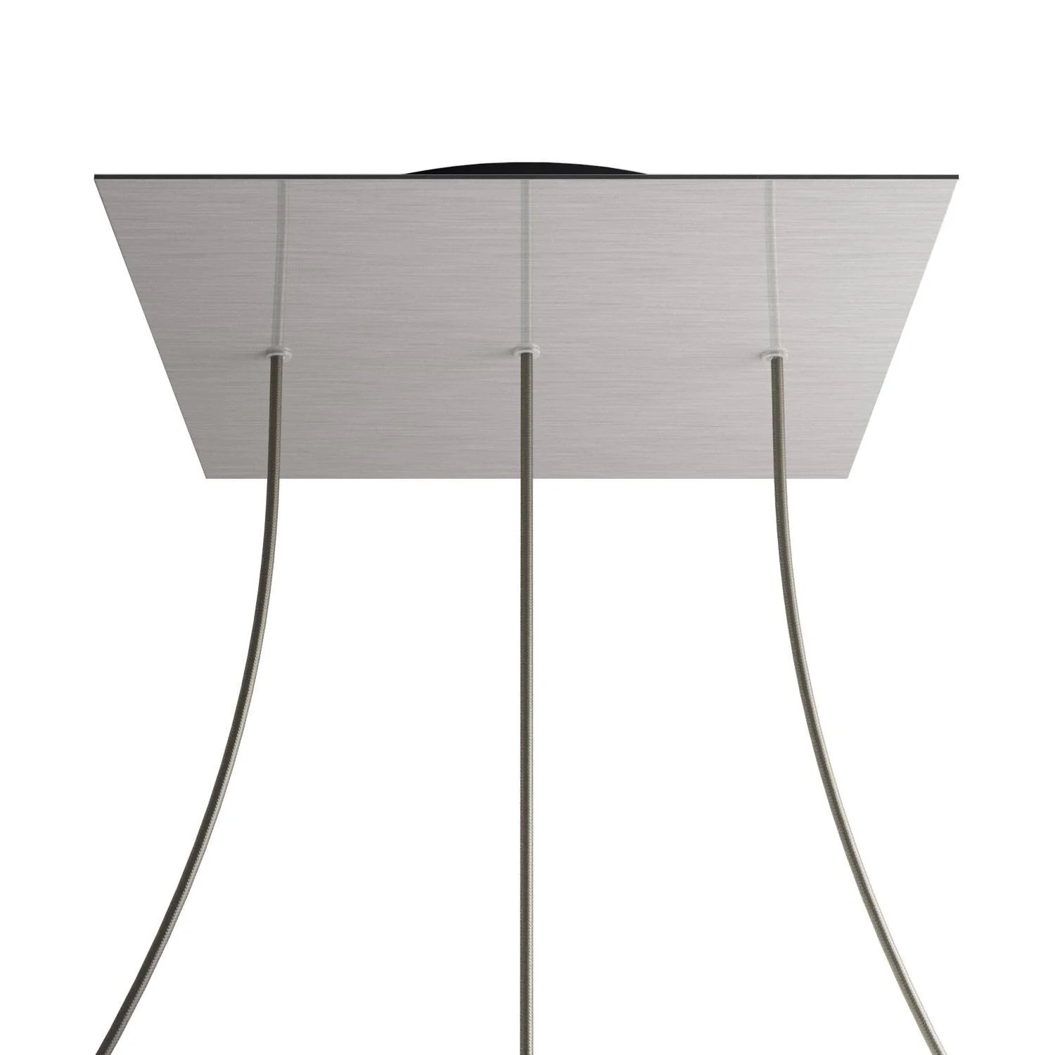 Pavillon XXL Rose-One carré, 400 mm avec 3 trous alignés et 4 trous latéraux - Dibond Acier satiné - Image 8