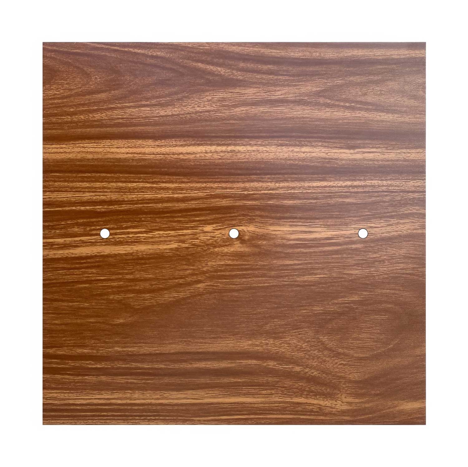 Pavillon XXL Rose-One carré, 400 mm avec 3 trous alignés et 4 trous latéraux - Bois - Image 3