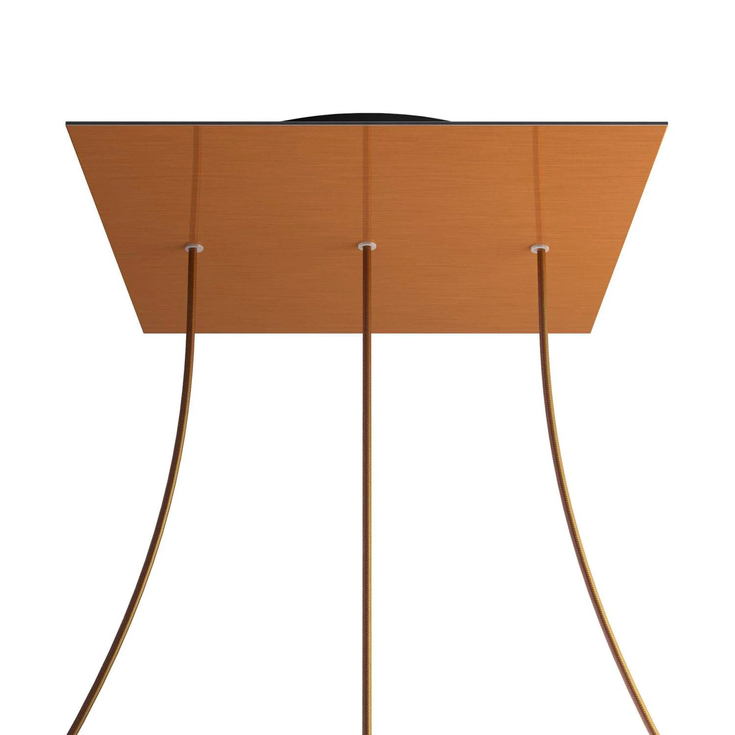 Pavillon XXL Rose-One carré, 400 mm avec 3 trous en ligne et 4 trous latéraux - Dibond Cuivre satiné - Image 8