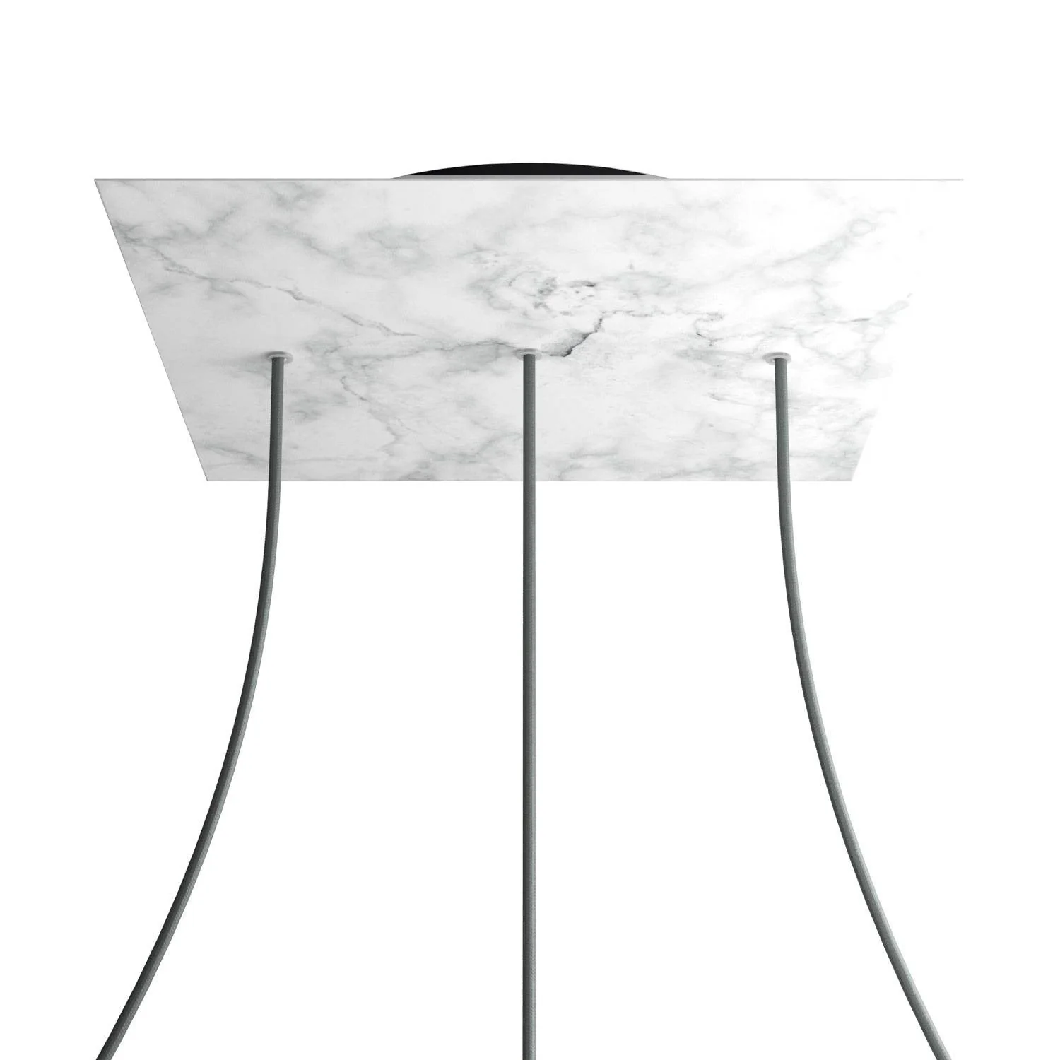 Pavillon XXL Rose-One carré, 400 mm avec 3 trous alignés et 4 trous latéraux - Marbre de Carrare - Image 8