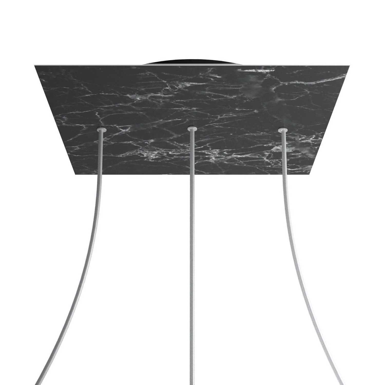 Pavillon XXL Rose-One carré, 400 mm avec 3 trous en ligne et 4 trous latéraux - Marbre Marquina - Image 8