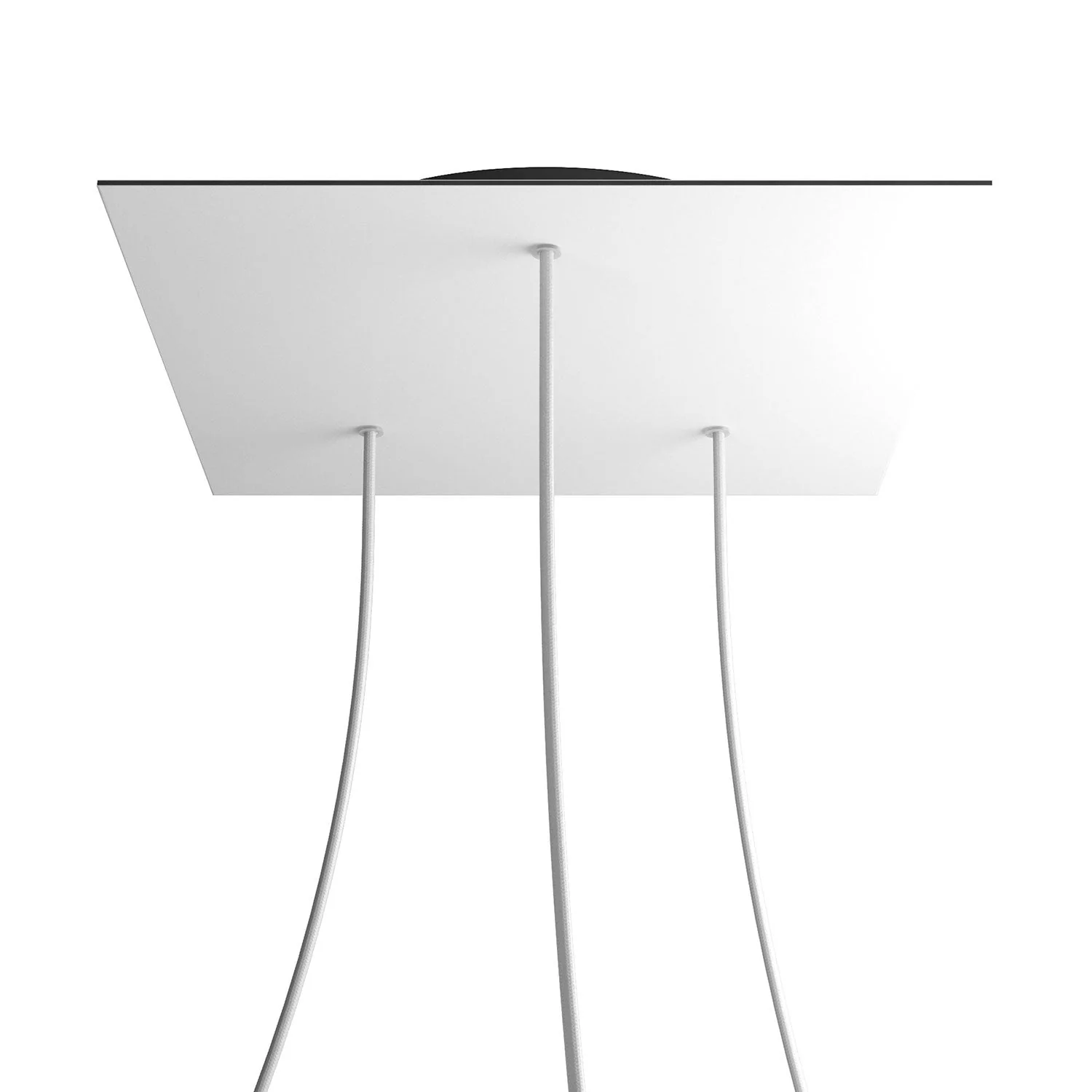 Pavillon XXL Rose-One carré, 400 mm avec 3 trous et 4 trous latéraux - Blanc mat - Image 8