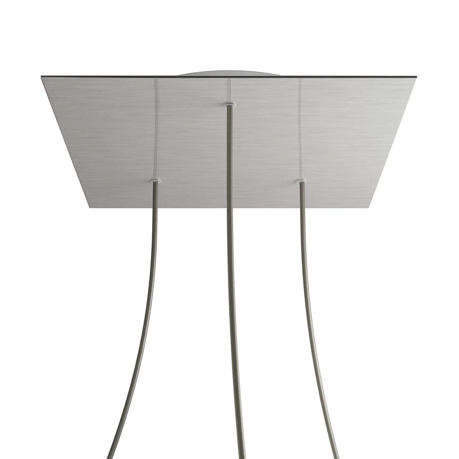 Pavillon XXL Rose-One carré, 400 mm avec 3 trous et 4 trous latéraux - Dibond Acier satiné