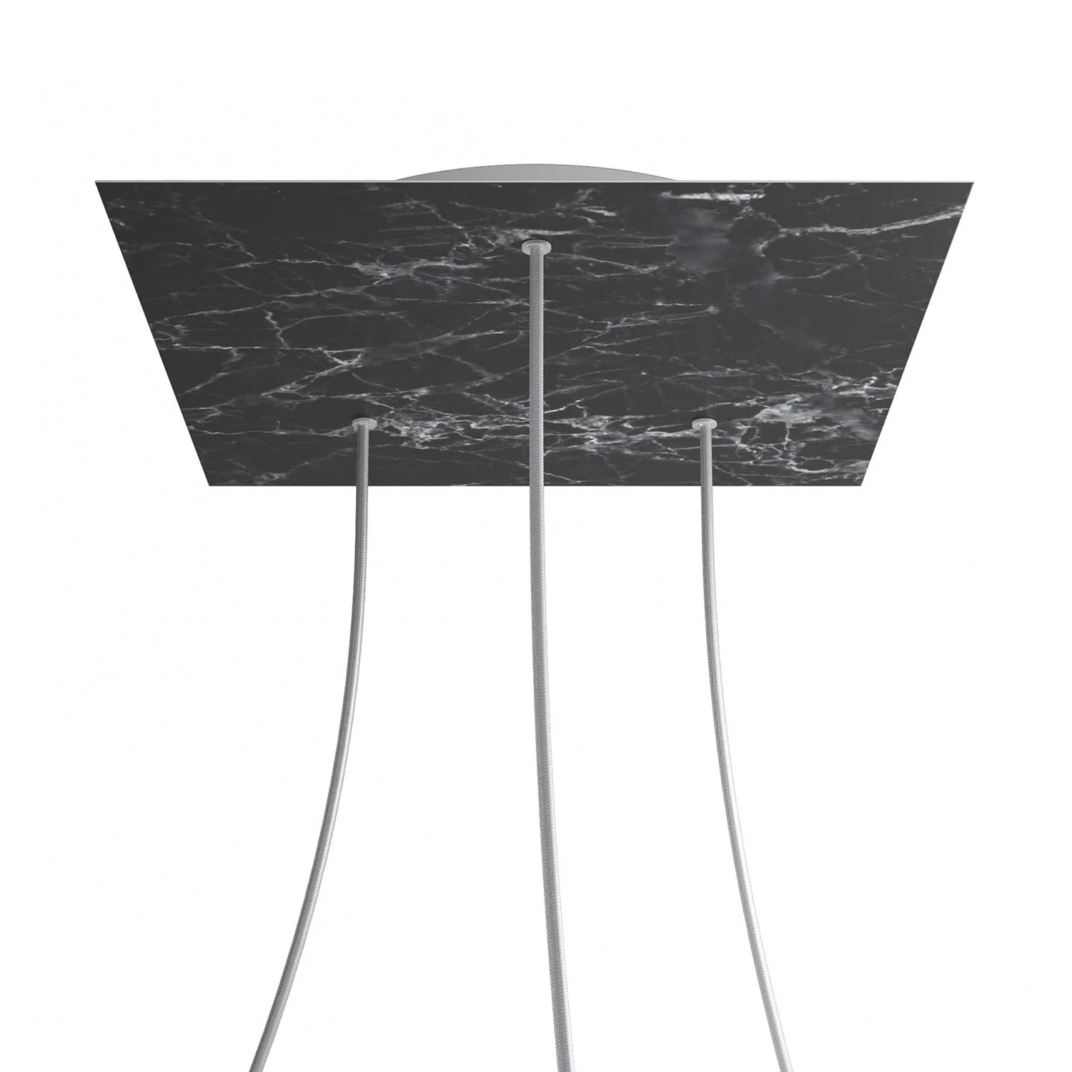 Pavillon XXL Rose-One carré, 400 mm avec 3 trous et 4 trous latéraux - Marbre Marquina