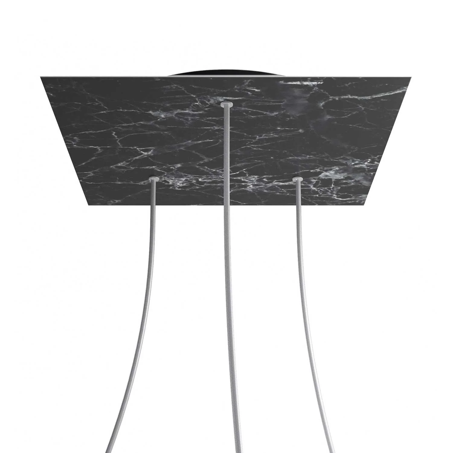 Pavillon XXL Rose-One carré, 400 mm avec 3 trous et 4 trous latéraux - Marbre Marquina - Image 8
