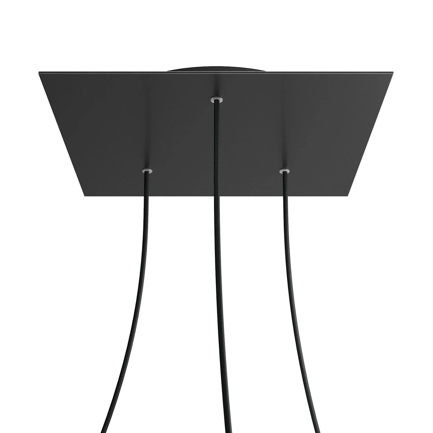 Pavillon XXL Rose-One carré, 400 mm avec 3 trous et 4 trous latéraux - Noir mat - Image 8