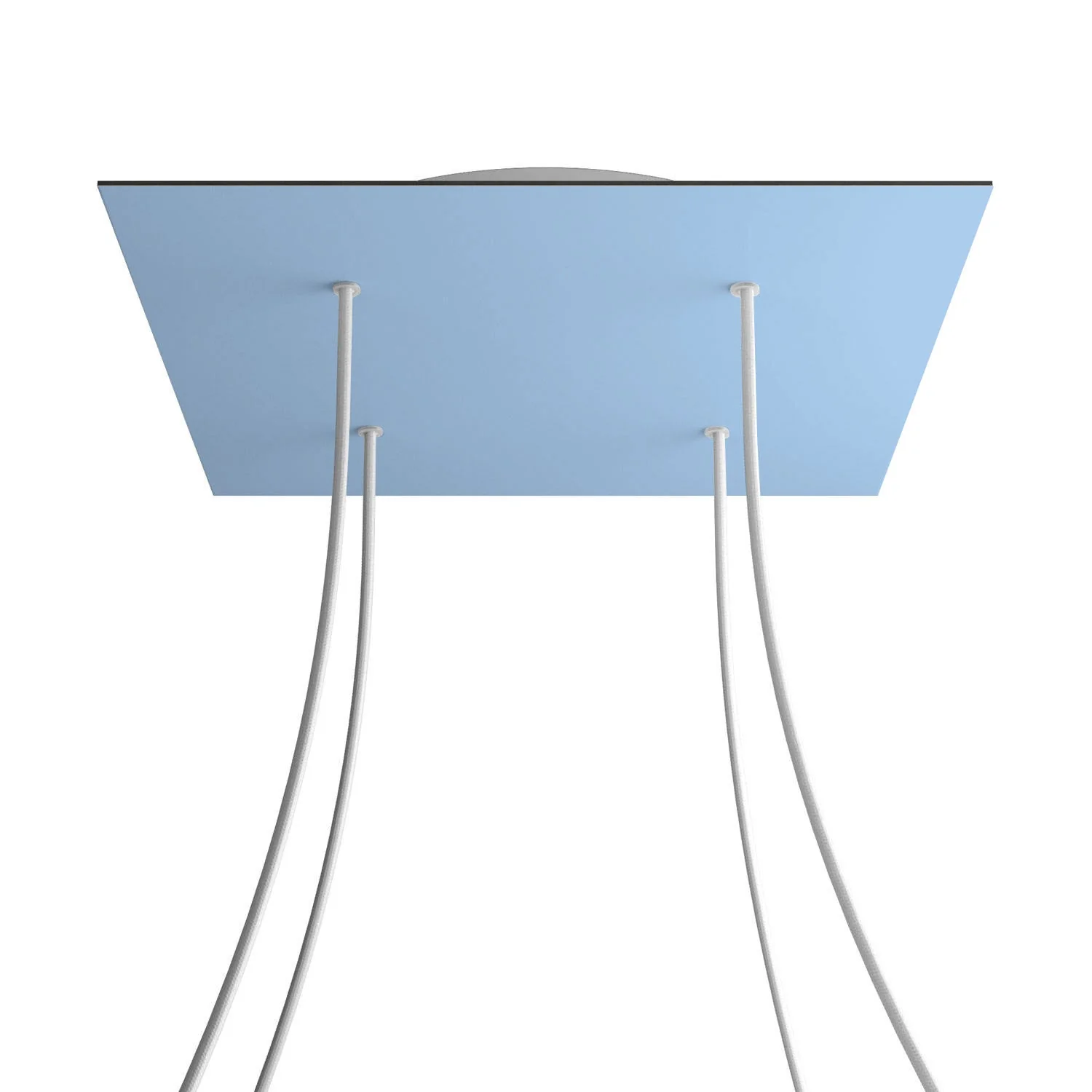 Pavillon XXL Rose-One carré, 400 mm avec 4 trous et 4 trous latéraux - Bleu bleu dragée