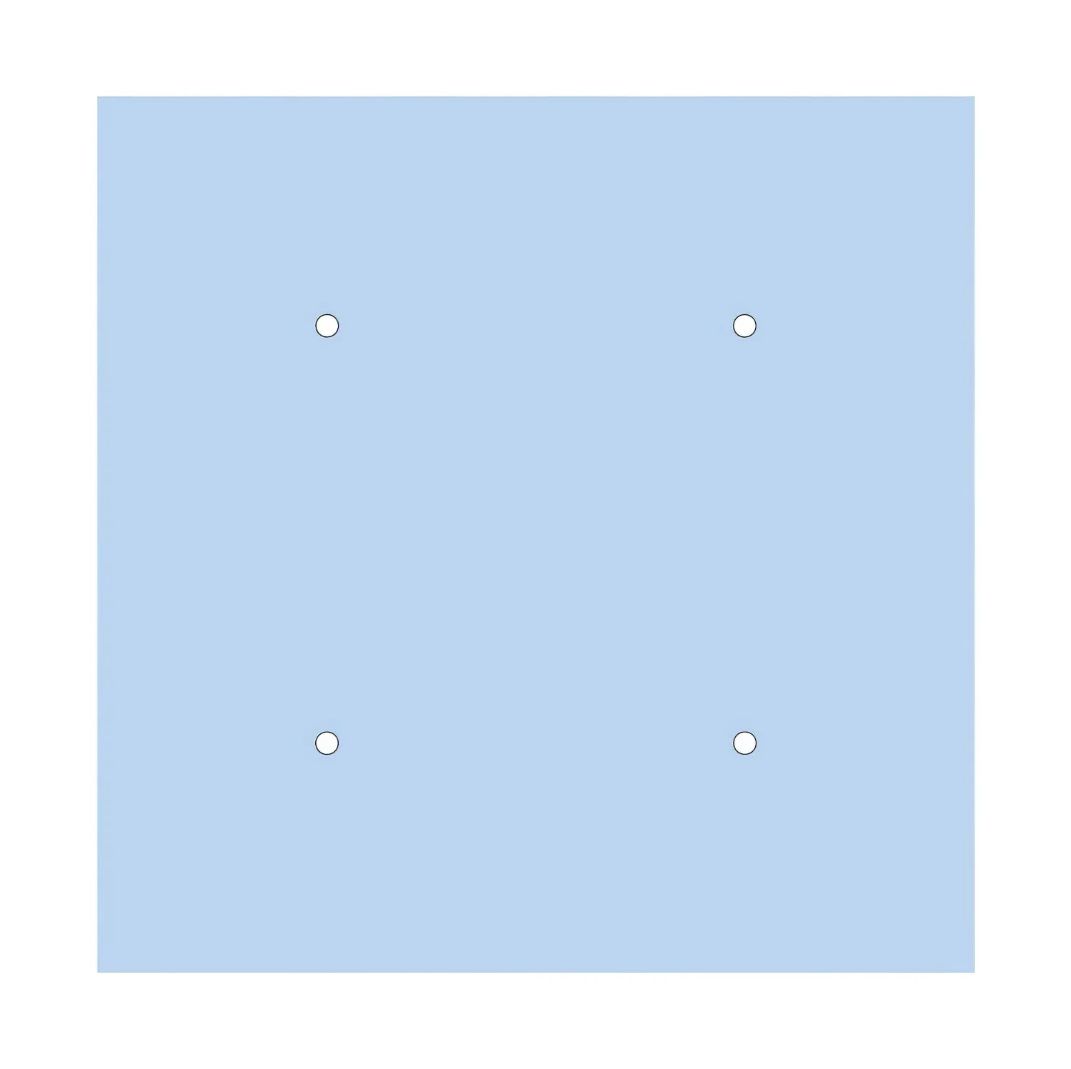Pavillon XXL Rose-One carré, 400 mm avec 4 trous et 4 trous latéraux - Bleu bleu dragée - Image 3