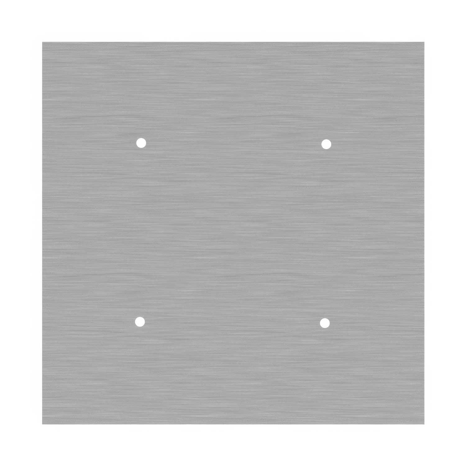Pavillon XXL Rose-One carré, 400 mm avec 4 trous et 4 trous latéraux - Dibond acier satiné - Image 3
