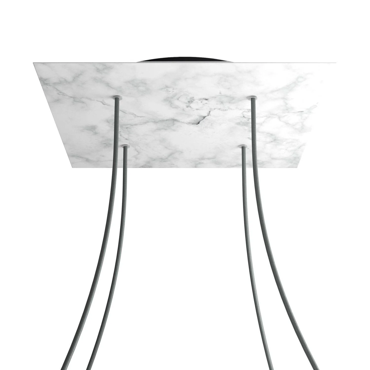 Pavillon XXL Rose-One carré, 400 mm avec 4 trous et 4 trous latéraux - Marbre de Carrare - Image 8