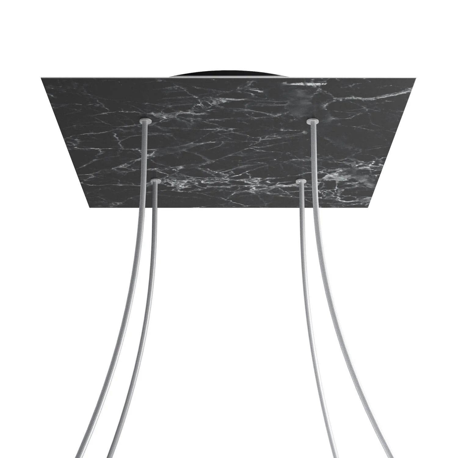 Pavillon XXL Rose-One carré, 400 mm avec 4 trous et 4 trous latéraux - Marbre Marquina - Image 8