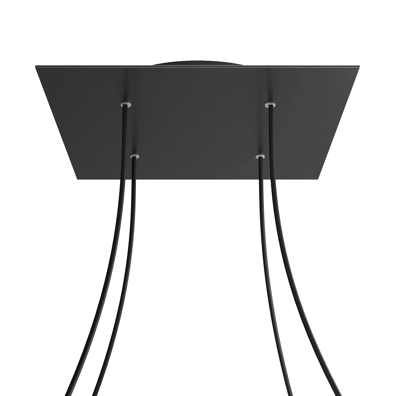 Pavillon XXL Rose-One carré, 400 mm avec 4 trous et 4 trous latéraux - Noir mat - Image 8
