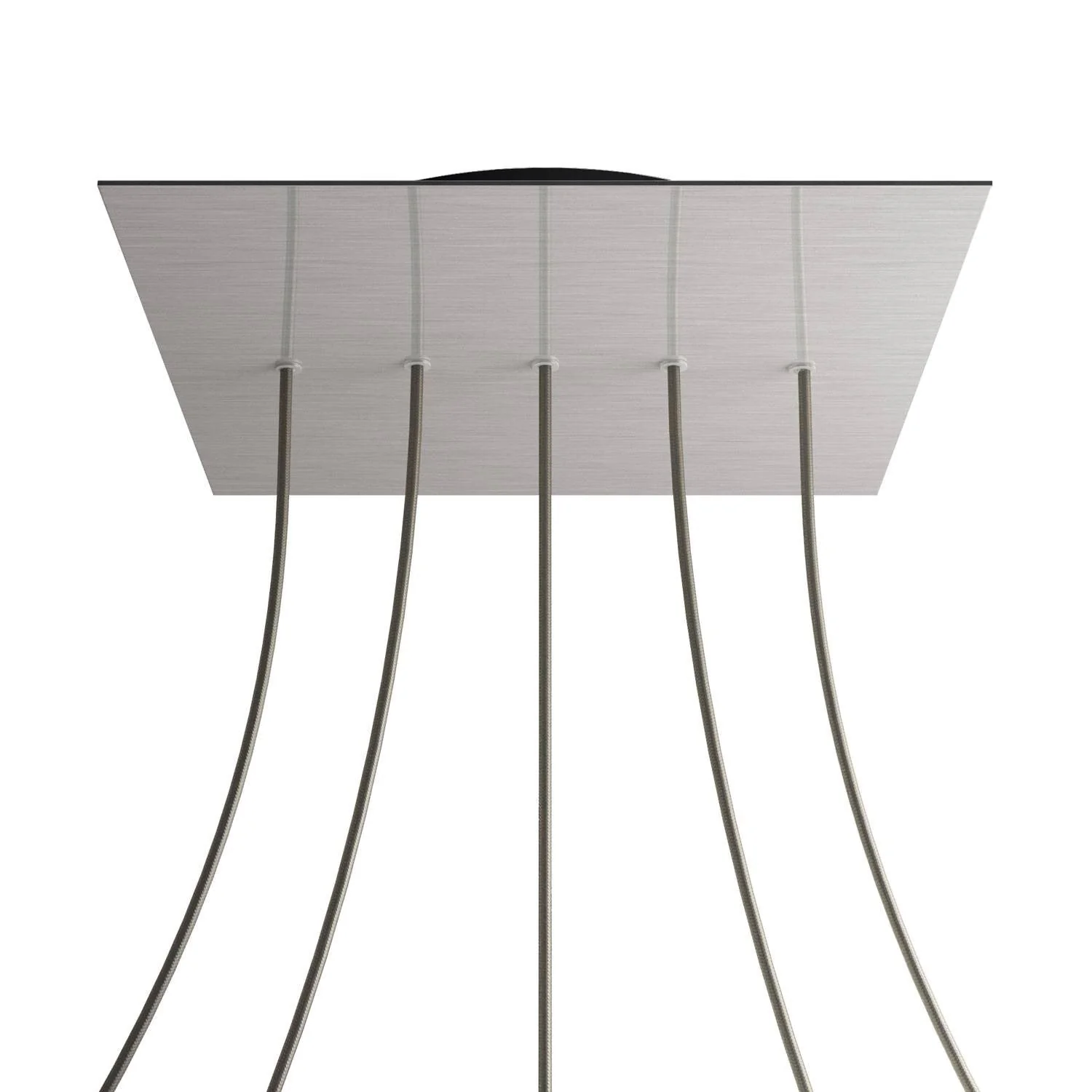 Pavillon XXL Rose-One carré, 400 mm avec 5 trous en ligne et 4 trous latéraux - Dibond Acier satiné - Image 8