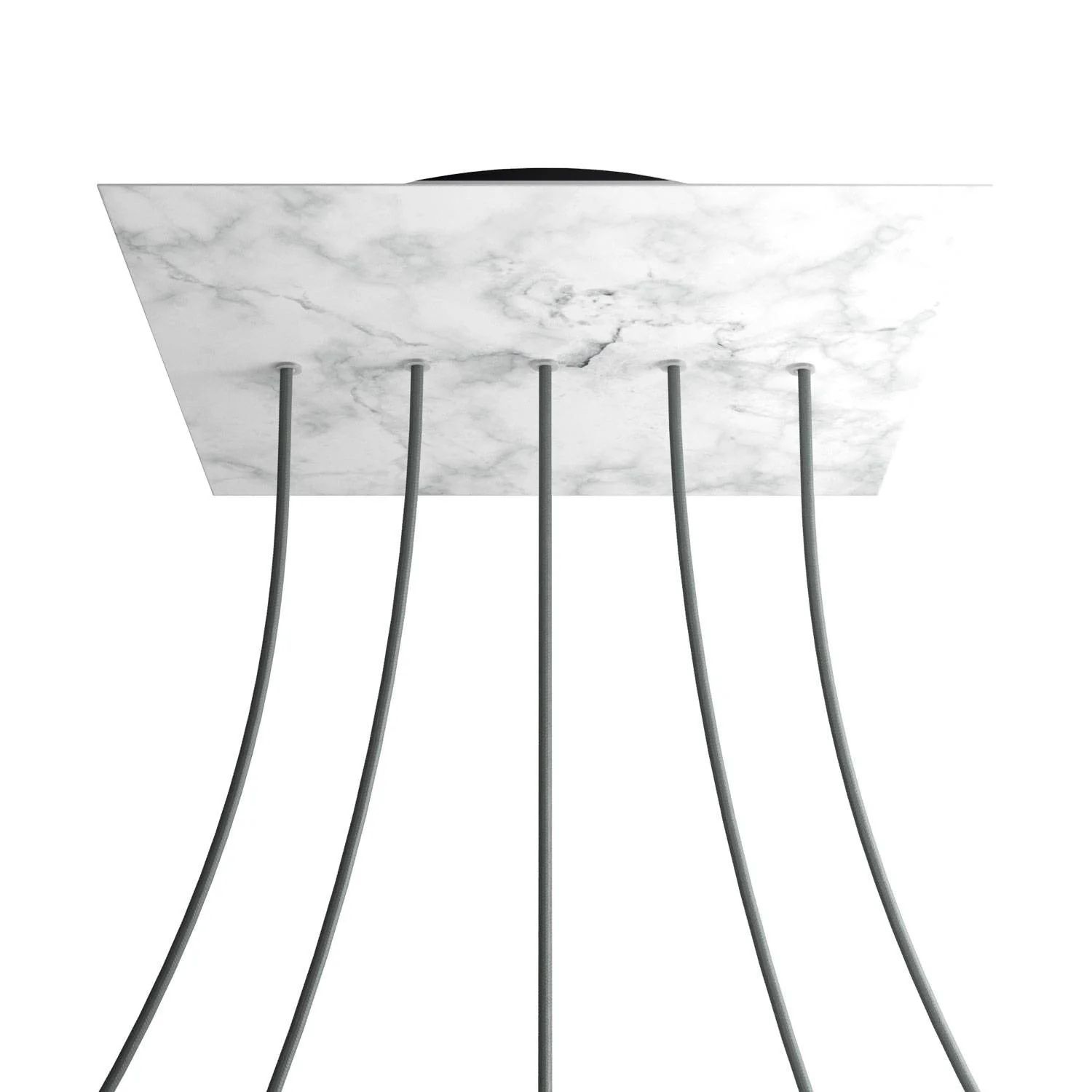 Pavillon XXL Rose-One carré, 400 mm avec 5 trous alignés et 4 trous latéraux - Marbre de Carrare - Image 8