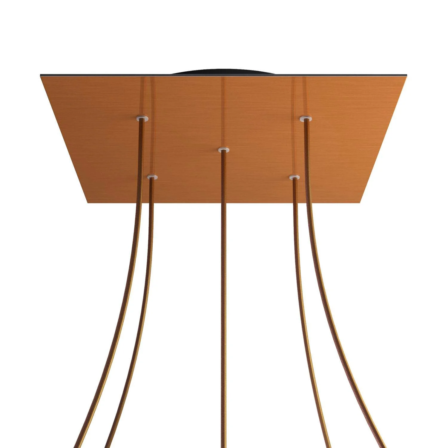 Pavillon XXL Rose-One carré, 400 mm avec 5 trous et 4 trous latéraux - Dibond Cuivre satiné - Image 8