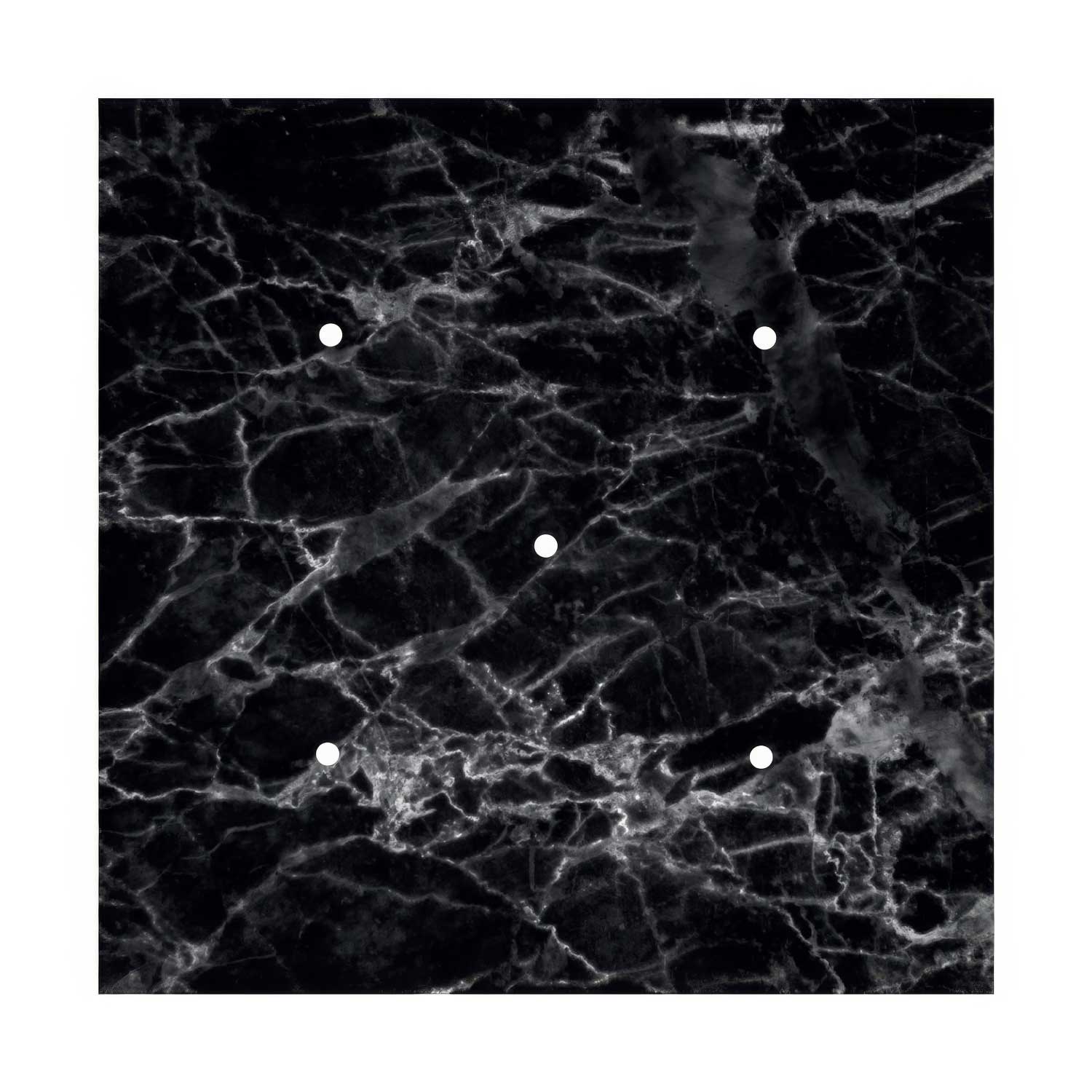 Pavillon XXL Rose-One carré, 400 mm avec 5 trous et 4 trous latéraux - Marbre Marquina - Image 3