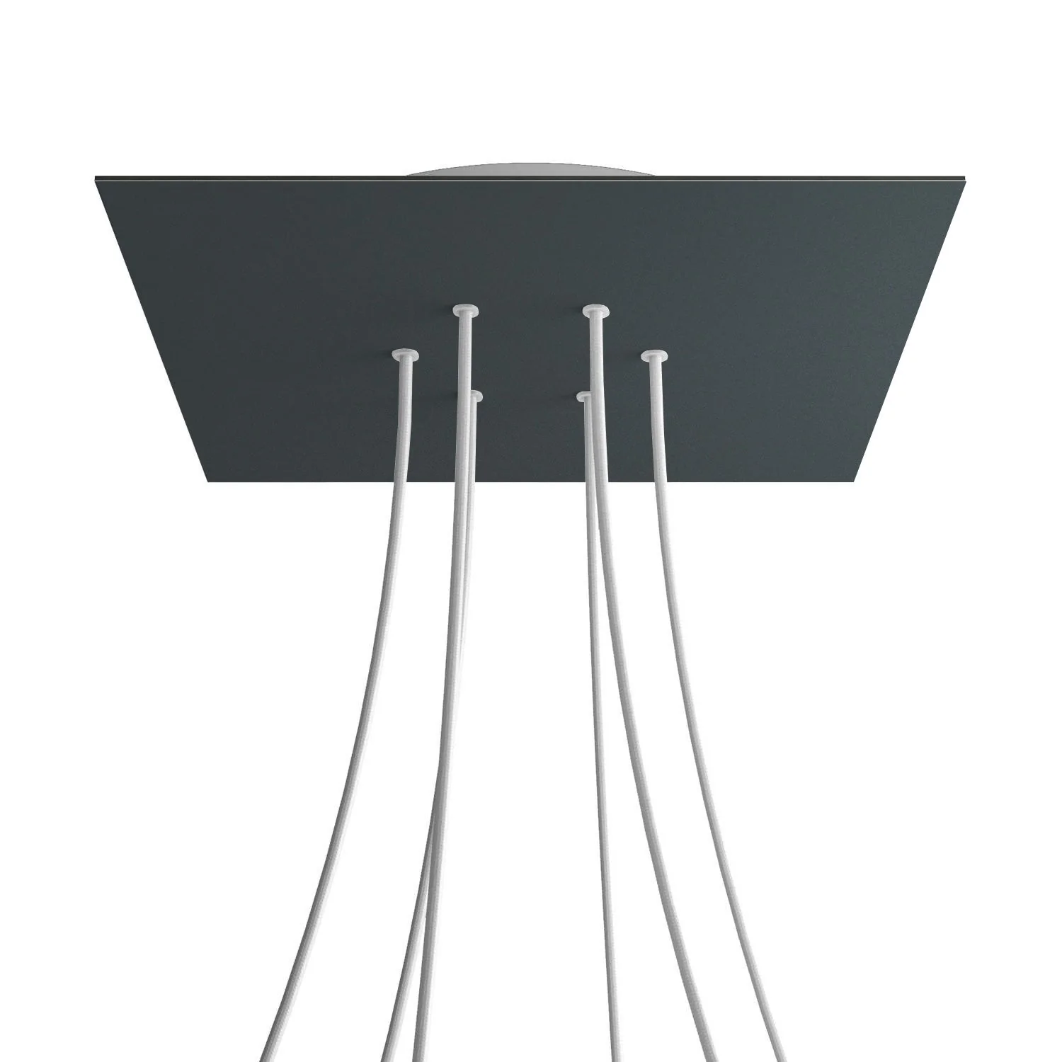 Pavillon XXL Rose-One carré, 400 mm avec 6 trous et 4 trous latéraux - Anthracite