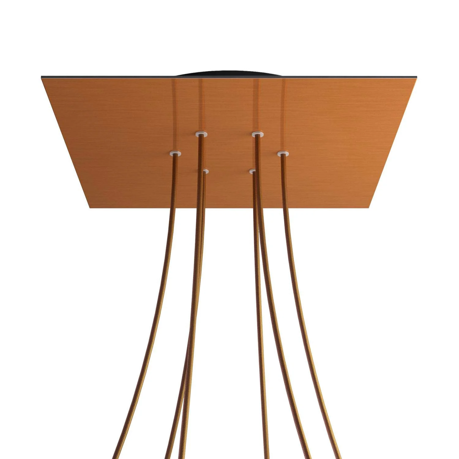Pavillon XXL Rose-One carré, 400 mm avec 6 trous et 4 trous latéraux - Dibond Cuivre brossé - Image 8