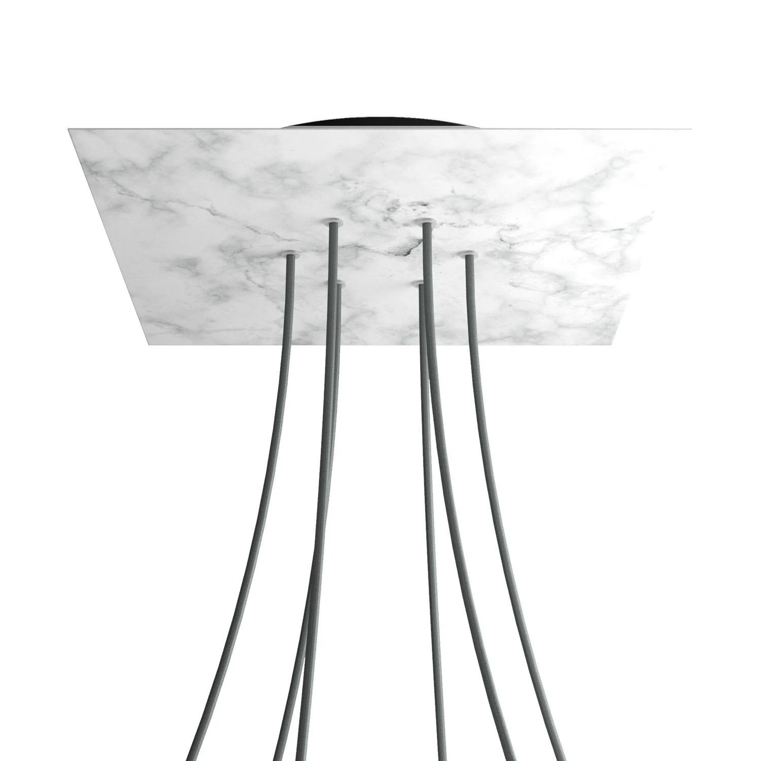 Pavillon XXL Rose-One carré, 400 mm avec 6 trous et 4 trous latéraux - Marbre de Carrare - Image 8