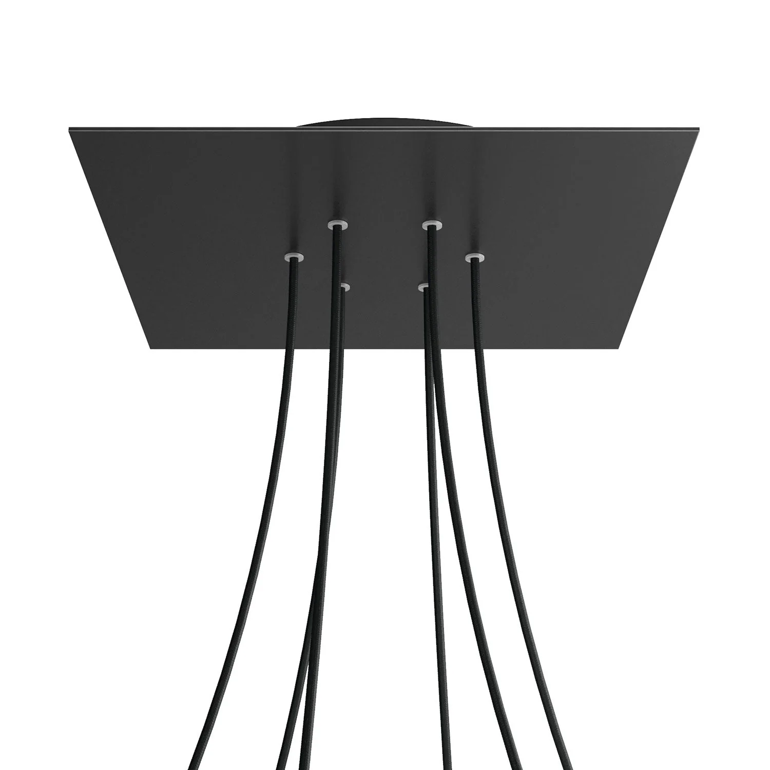 Pavillon XXL Rose-One carré, 400 mm avec 6 trous et 4 trous latéraux - Noir mat - Image 8