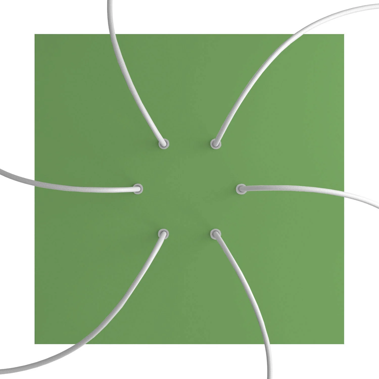 Pavillon XXL Rose-One carré, 400 mm avec 6 trous et 4 trous latéraux - Vert prairie - Image 2