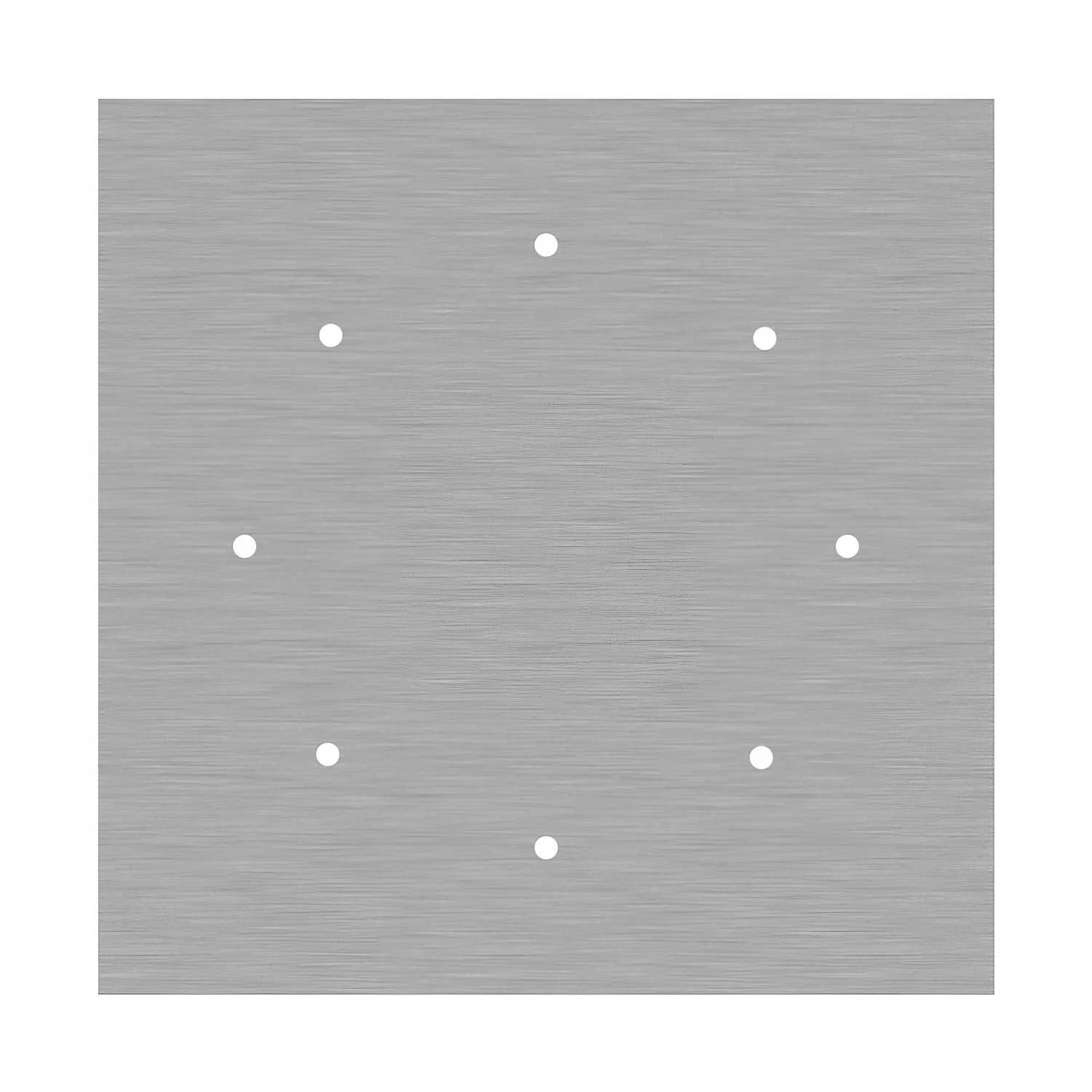 Pavillon XXL Rose-One carré, 400 mm avec 8 trous et 4 trous latéraux - Dibond Acier satiné - Image 3