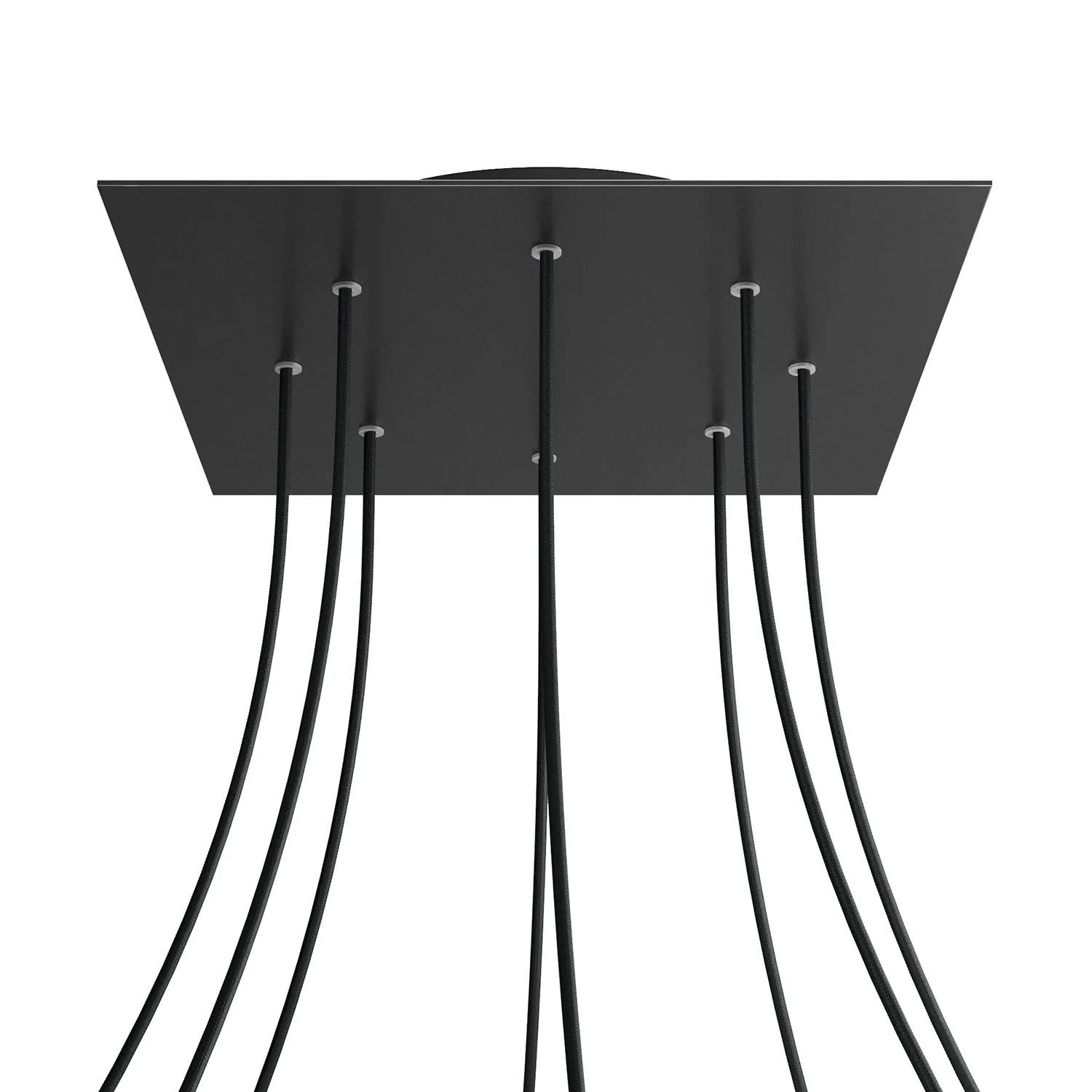 Pavillon XXL Rose-One carré, 400 mm avec 8 trous et 4 trous latéraux - Noir mat - Image 8
