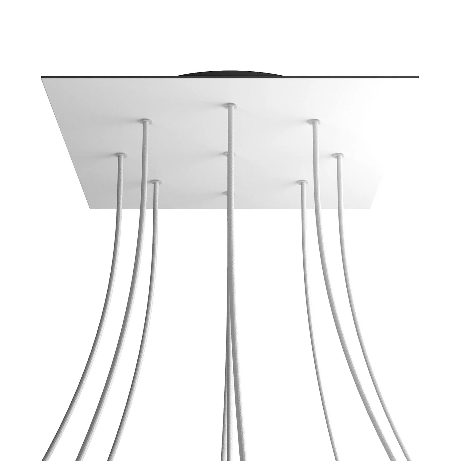 Pavillon XXL Rose-One carré, 400 mm avec 9 trous et 4 trous latéraux - Blanc mat - Image 8