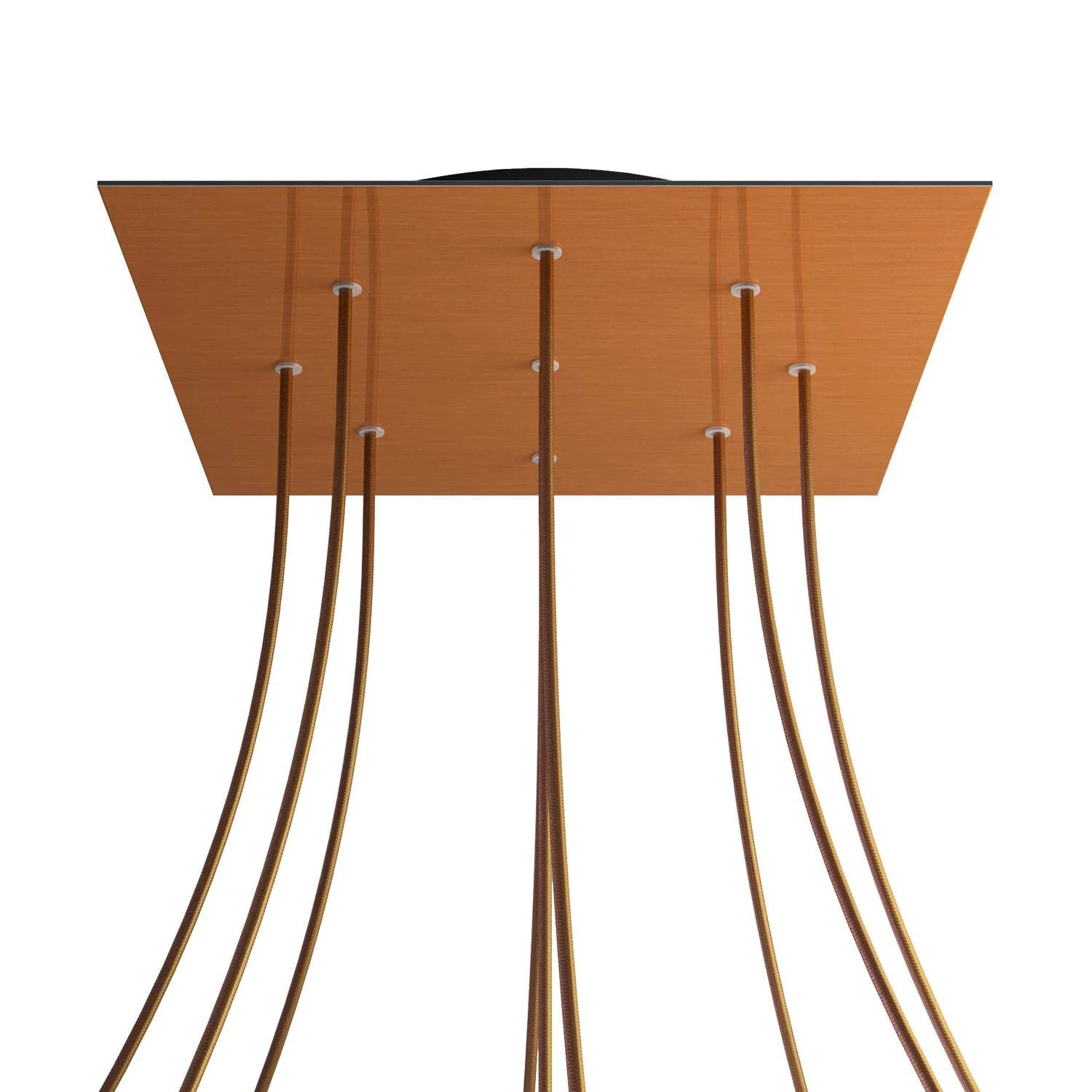 Pavillon XXL Rose-One carré, 400 mm avec 9 trous et 4 trous latéraux - Dibond Cuivre satiné - Image 8