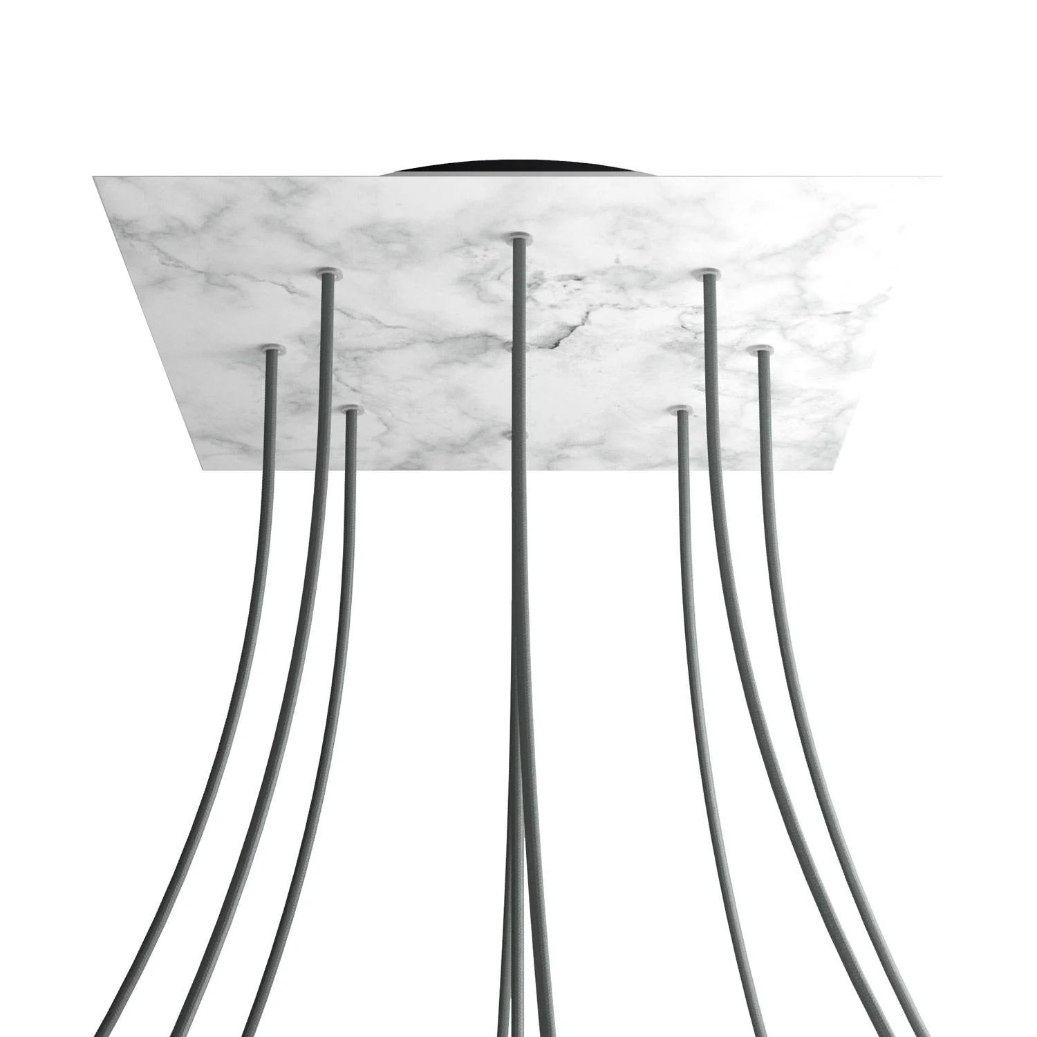 Pavillon XXL Rose-One carré, 400 mm avec 9 trous et 4 trous latéraux - Marbre de Carrare - Image 8