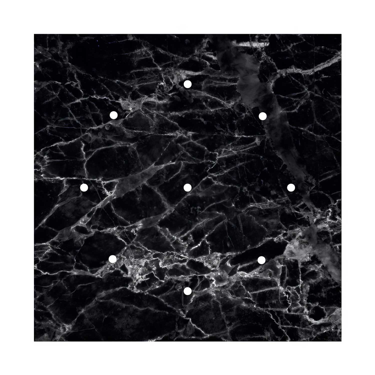 Pavillon XXL Rose-One carré, 400 mm avec 9 trous et 4 trous latéraux - Marbre Marquina - Image 3
