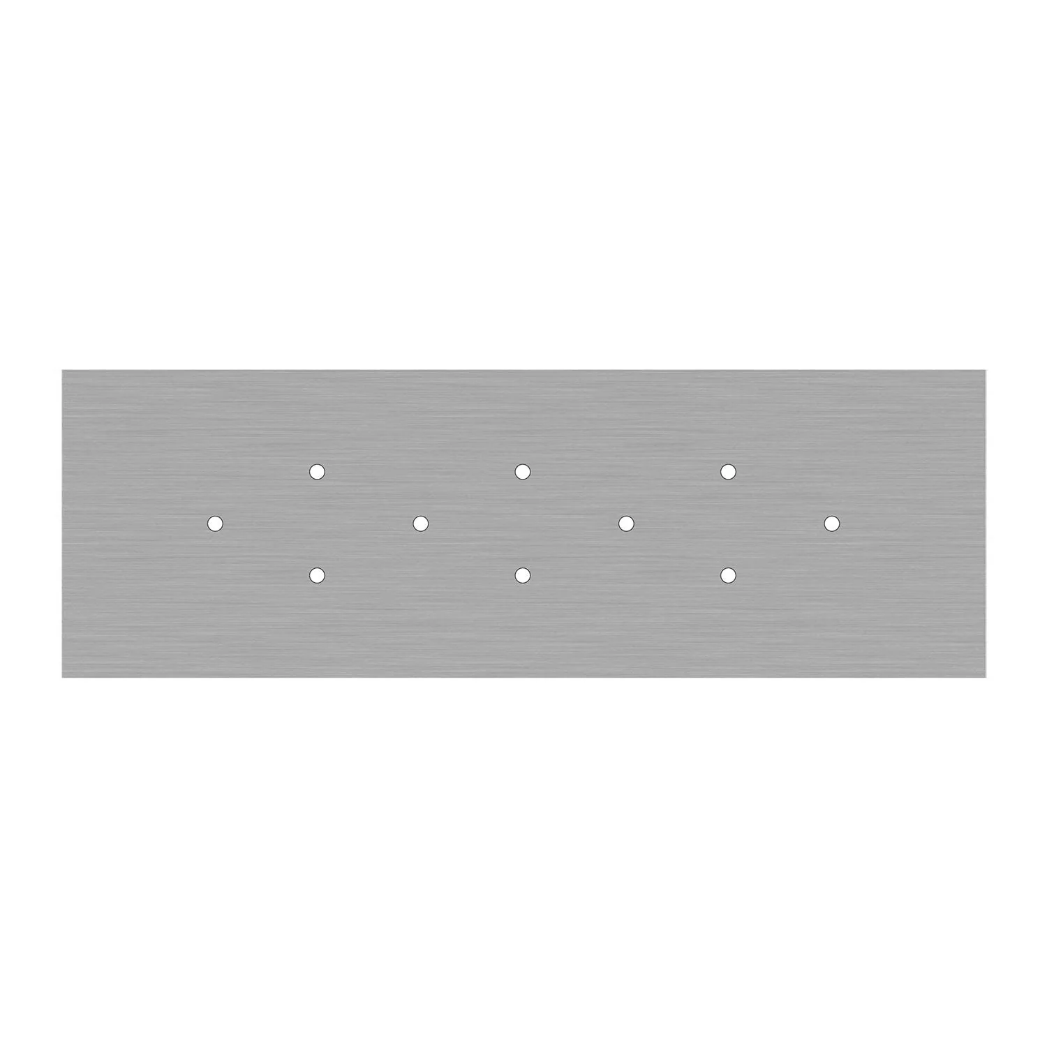 Pavillon XXL Rose-One rectangulaire à 10 trous et 6 trous latéraux, dimensions 675 x 225 mm - Dibond Acier satiné - Image 3