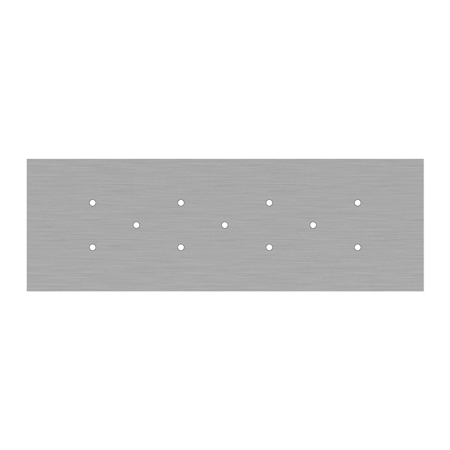 Pavillon XXL Rose-One rectangulaire à 11 trous et 6 trous latéraux, dimensions 675 x 225 mm - Dibond acier satiné - Image 3