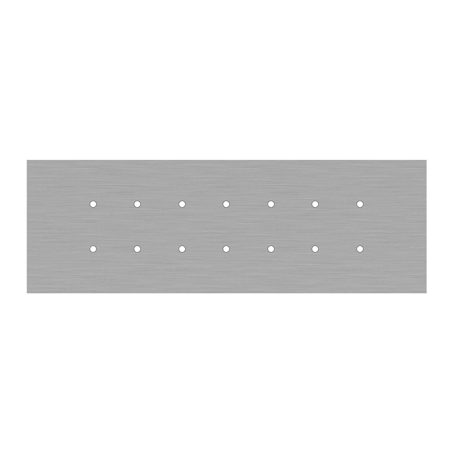 Pavillon XXL Rose-One rectangulaire à 14 trous et 6 trous latéraux, dimensions 675 x 225 mm - Dibond Acier satiné - Image 3