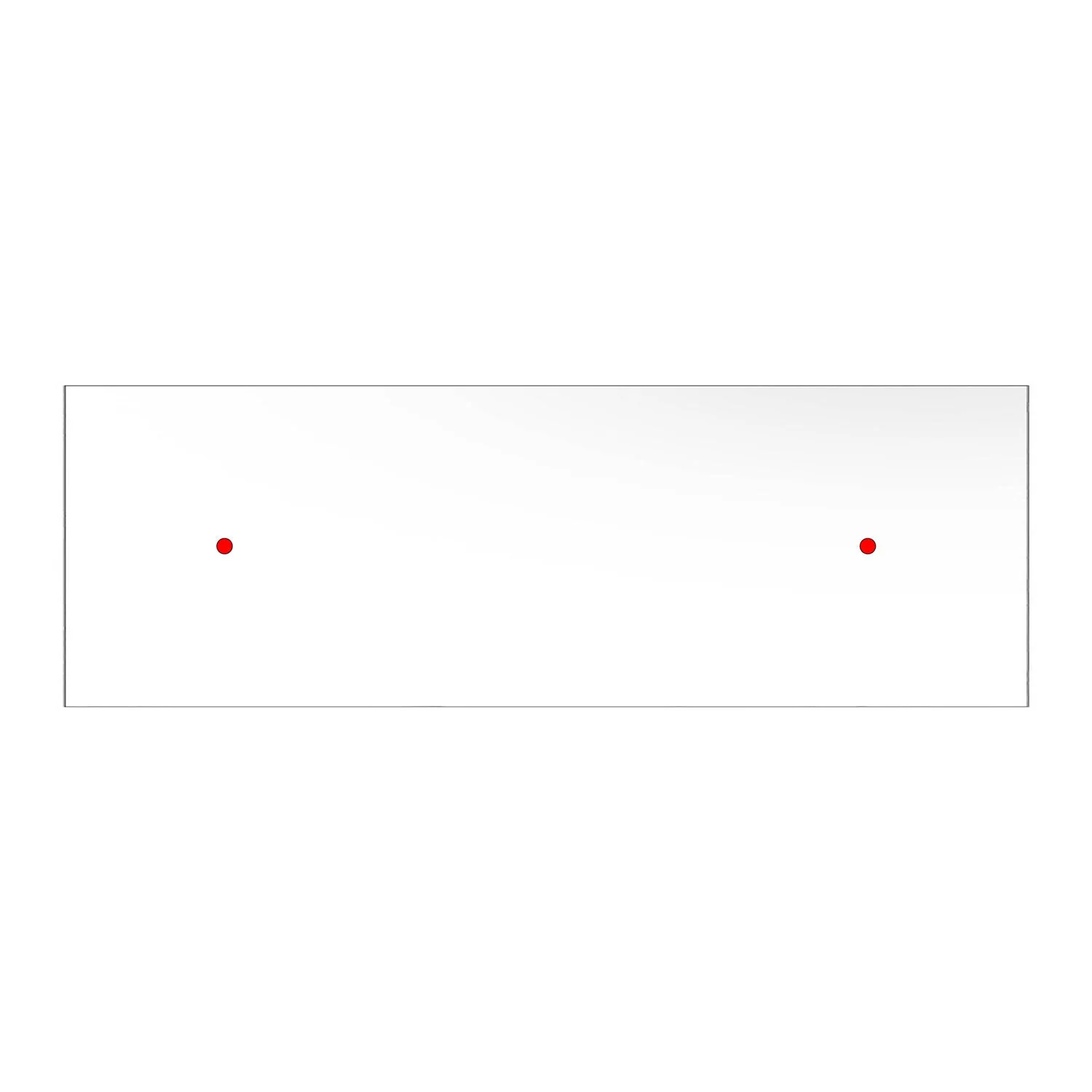 Pavillon XXL Rose-One rectangulaire à 2 trous et 6 trous latéraux, dimensions 675 x 225 mm - Dibond blanc mat - Image 3