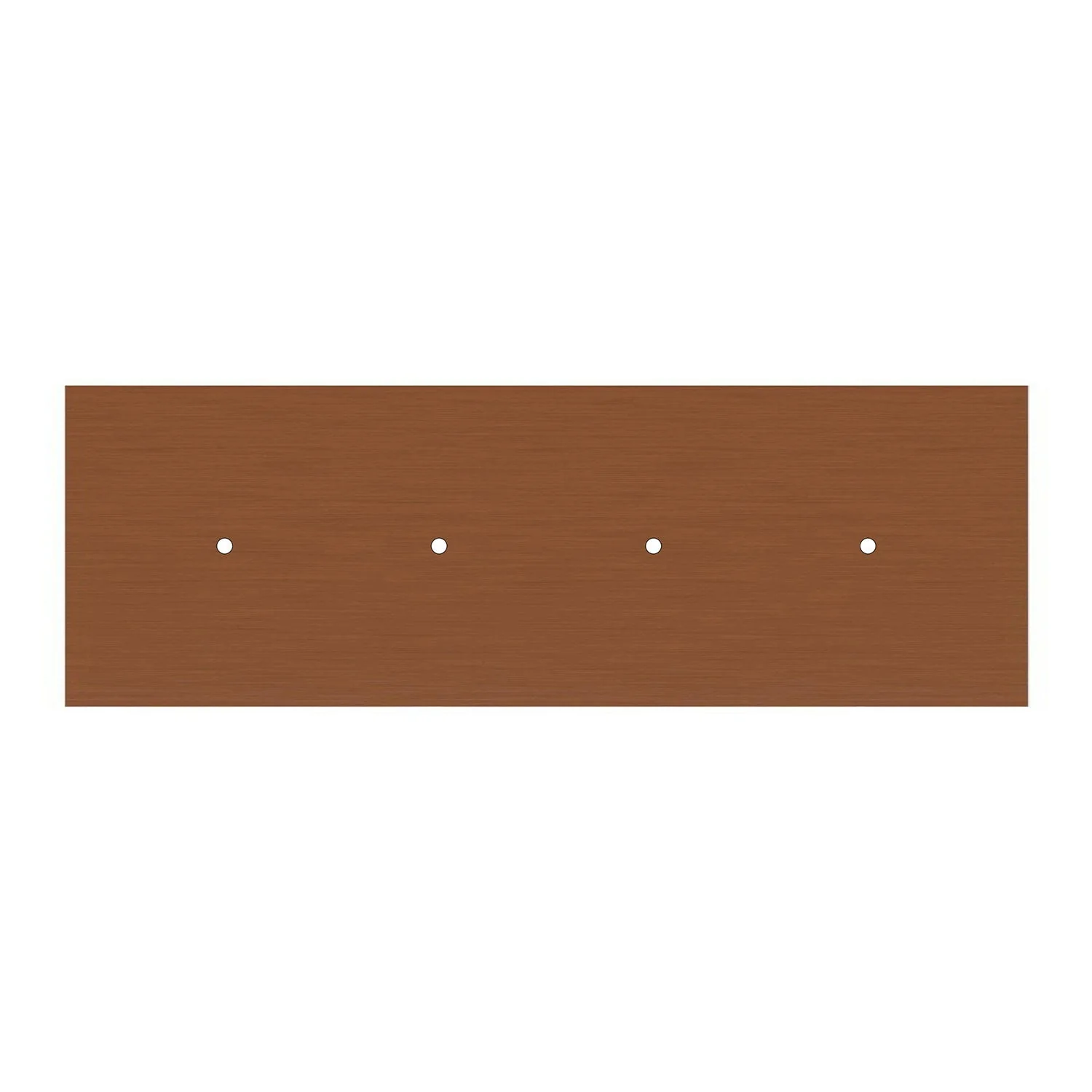 Pavillon XXL Rose-One rectangulaire à 4 trous en ligne et 6 trous latéraux, dimensions 675 x 225 mm - Dibond cuivre satiné - Image 3