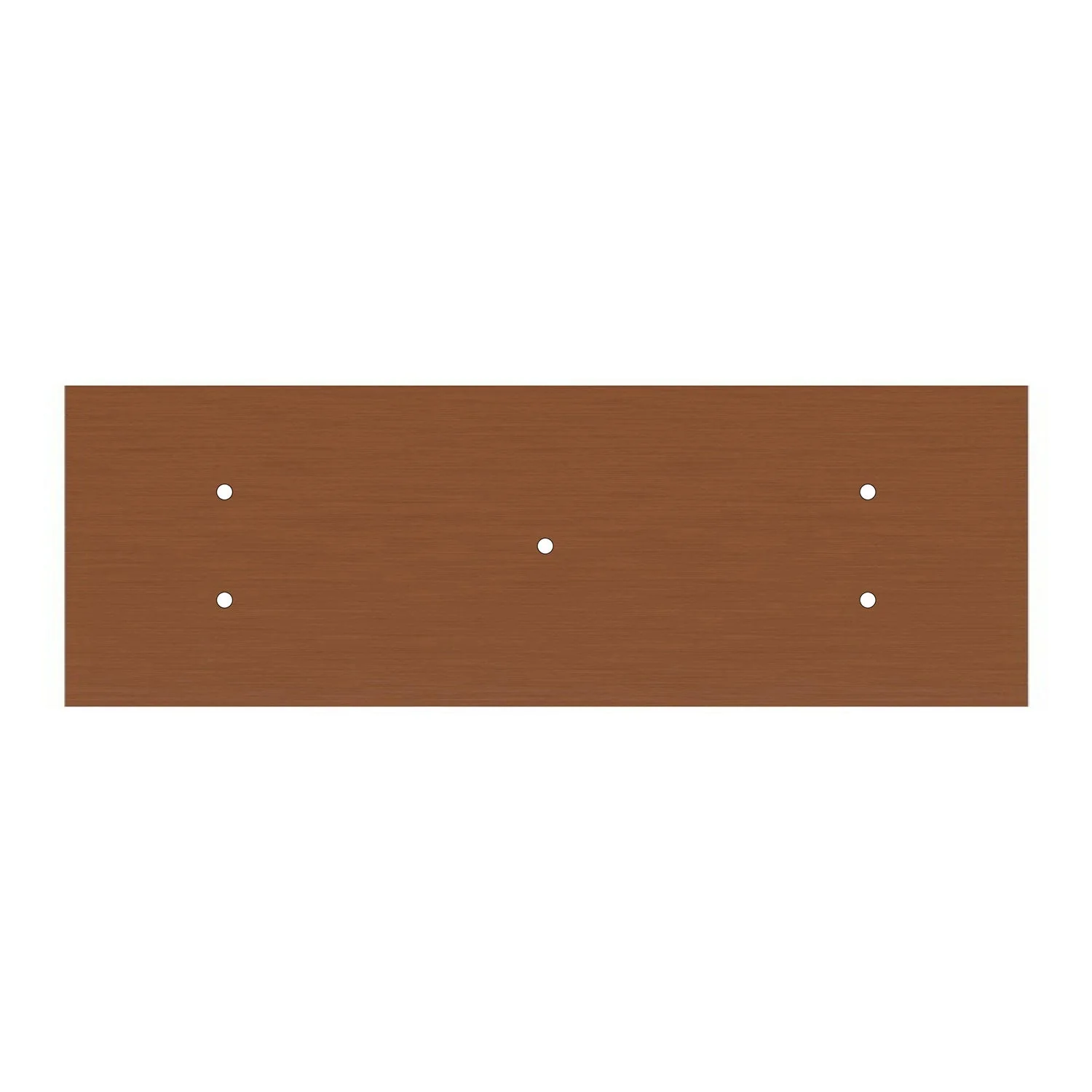 Pavillon XXL Rose-One rectangulaire à 5 trous et 6 trous latéraux, dimensions 675 x 225 mm - Dibond Cuivre satiné - Image 3