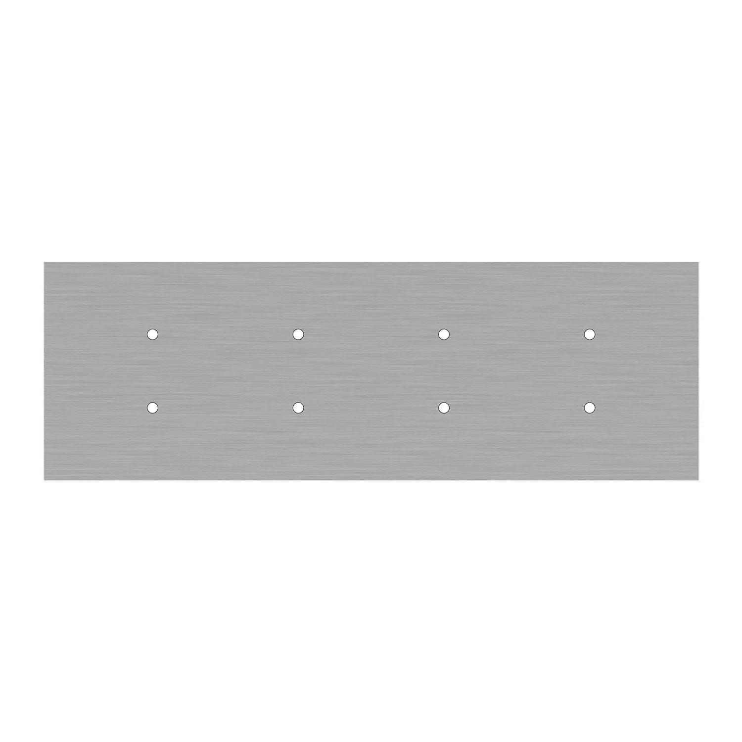 Pavillon XXL Rose-One rectangulaire à 8 trous et 6 trous latéraux, dimensions 675 x 225 mm - Dibond Acier satiné - Image 3
