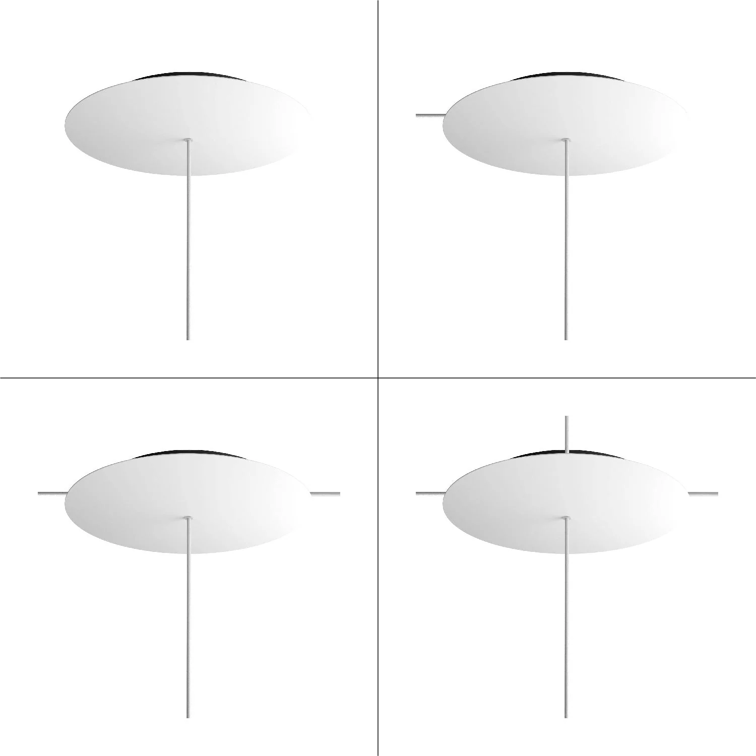 Pavillon XXL Rose-One rond, diamètre 400 mm avec 1 trou et 4 trous latéraux - Bois - Image 9