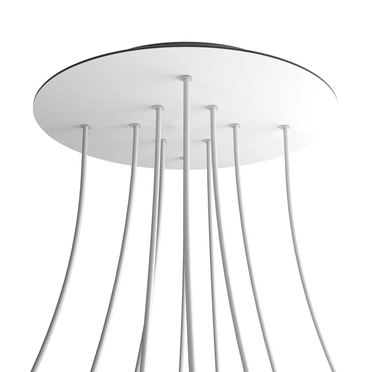 Pavillon XXL Rose-One rond, diamètre 400 mm avec 10 trous et 4 trous latéraux - Blanc mat - Image 8